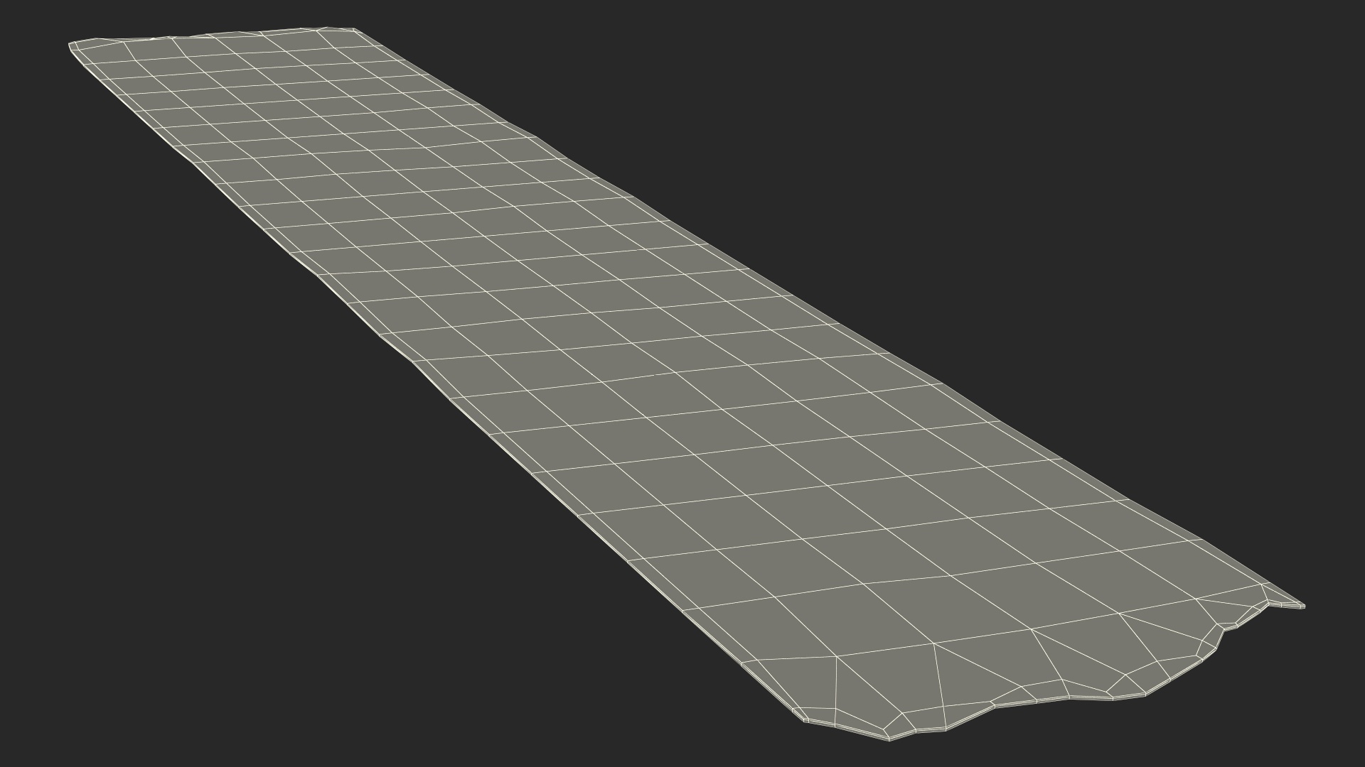 3D model Strip of Silver Gray Duct Tape