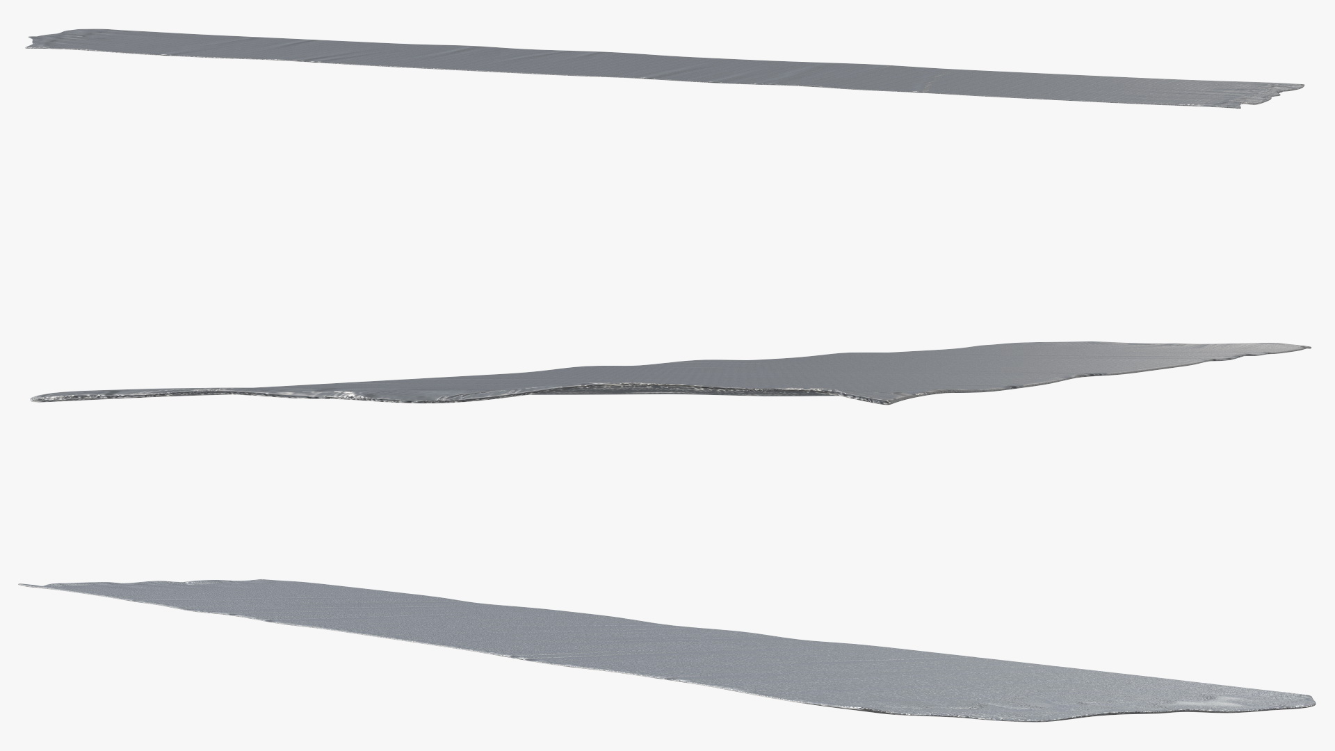 3D model Strip of Silver Gray Duct Tape