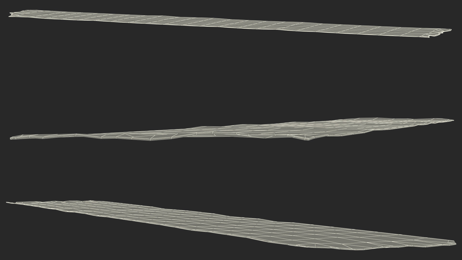 3D model Strip of Silver Gray Duct Tape