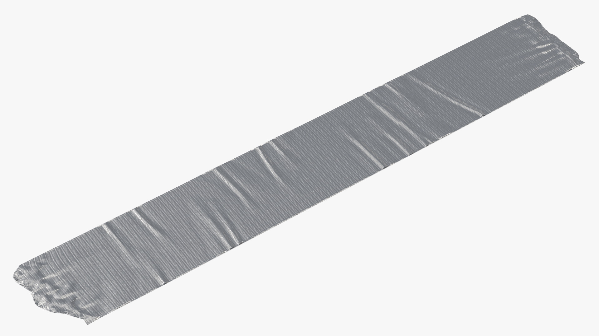 3D model Strip of Silver Gray Duct Tape