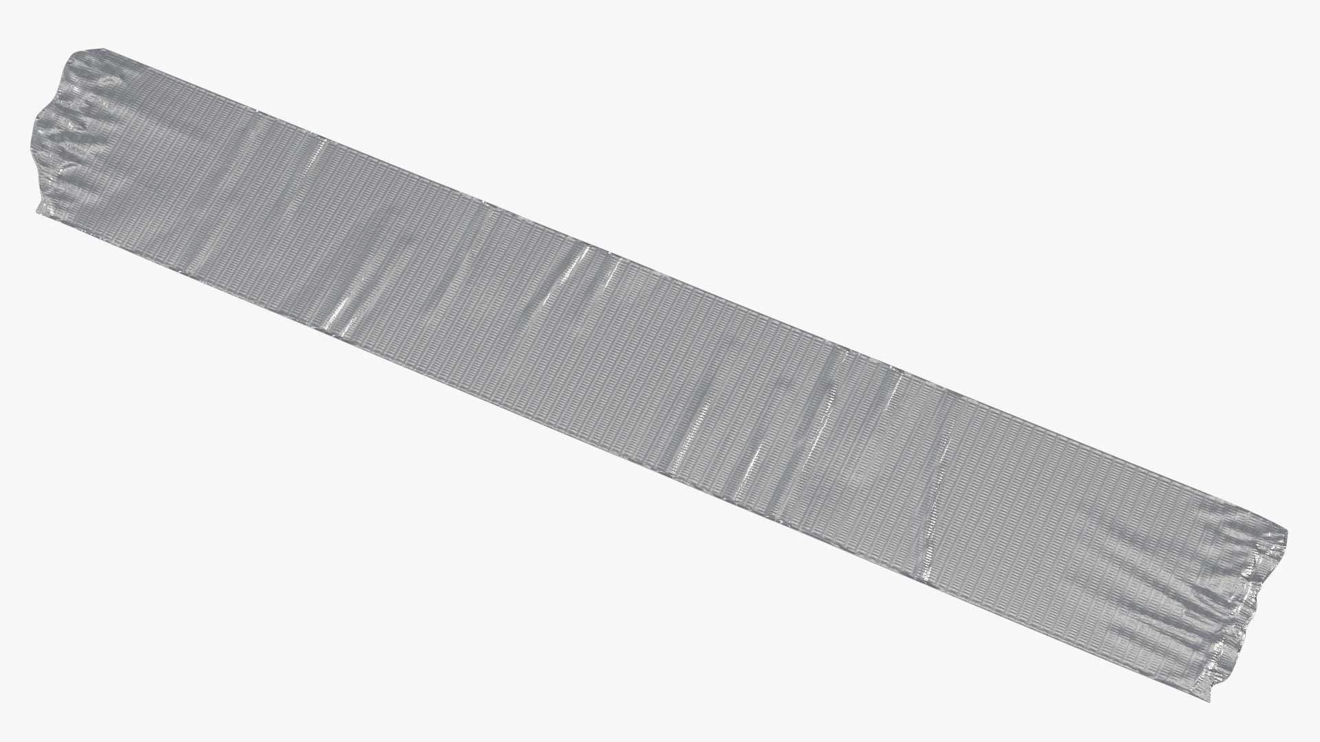 3D model Strip of Silver Gray Duct Tape