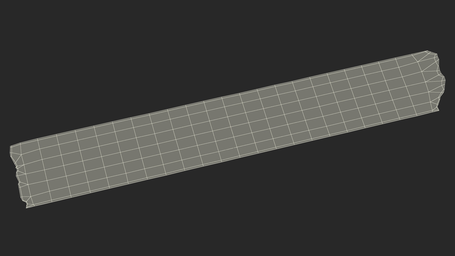 3D model Strip of Silver Gray Duct Tape