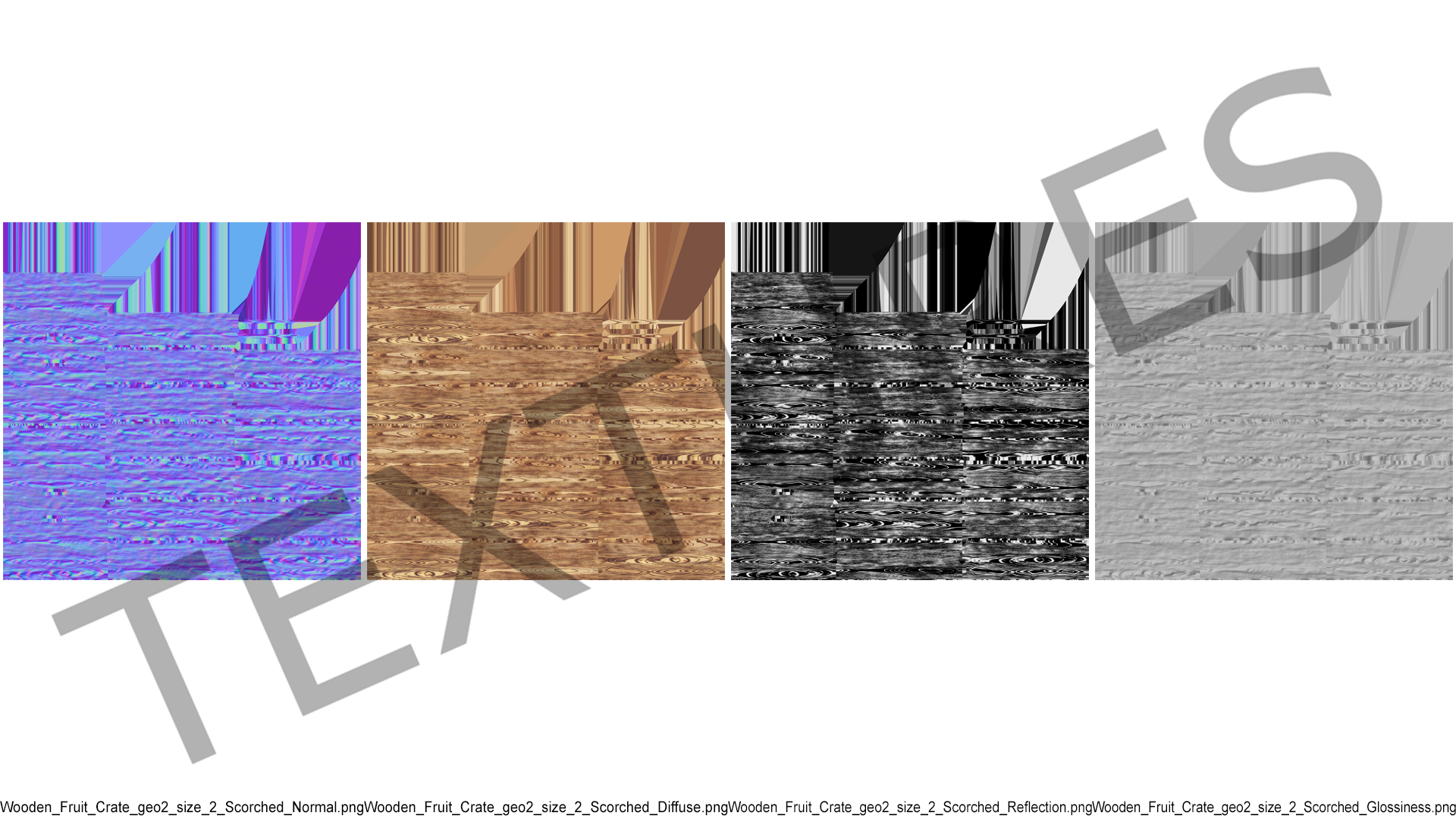 3D model Large High Box of Burnt Planks
