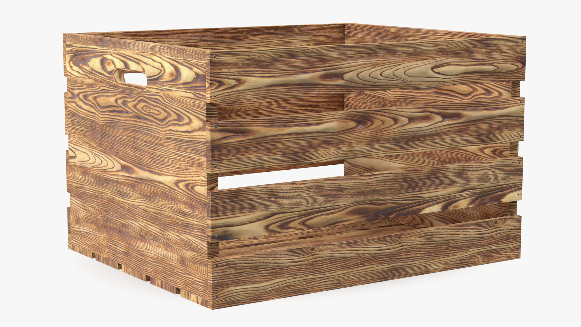 3D model Large High Box of Burnt Planks