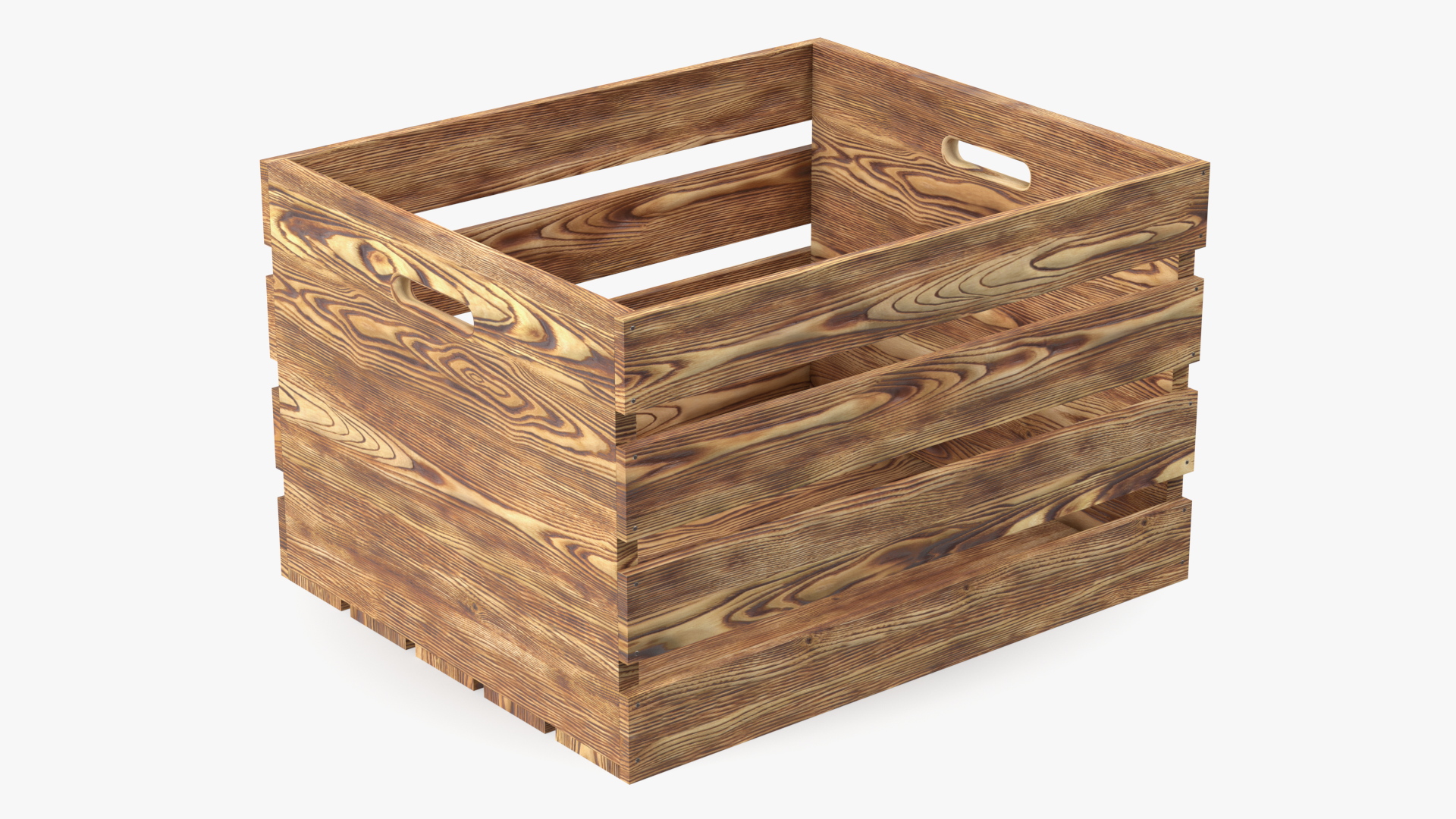 3D model Large High Box of Burnt Planks
