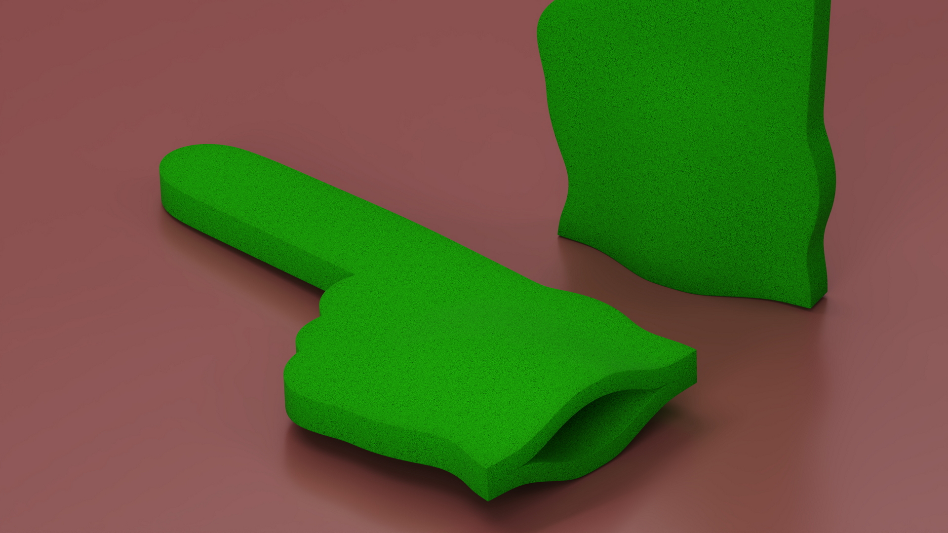 3D model Foam Hand Green