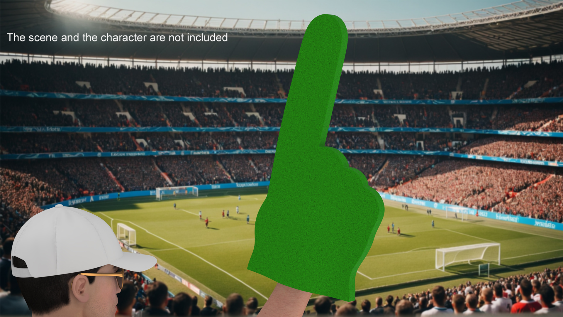 3D model Foam Hand Green
