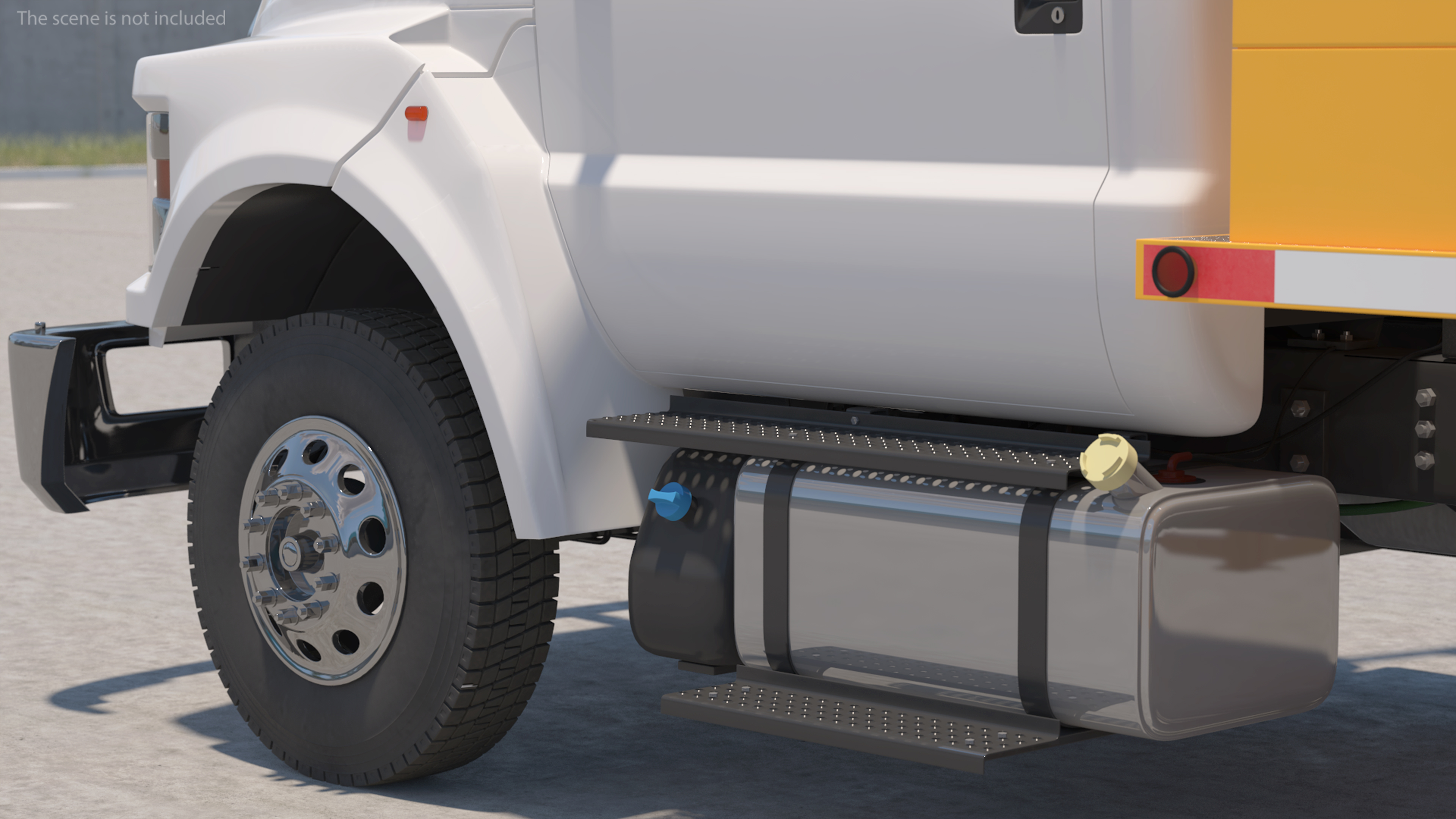 International Mechanical Mobile Drill Rig Truck Orange 3D model