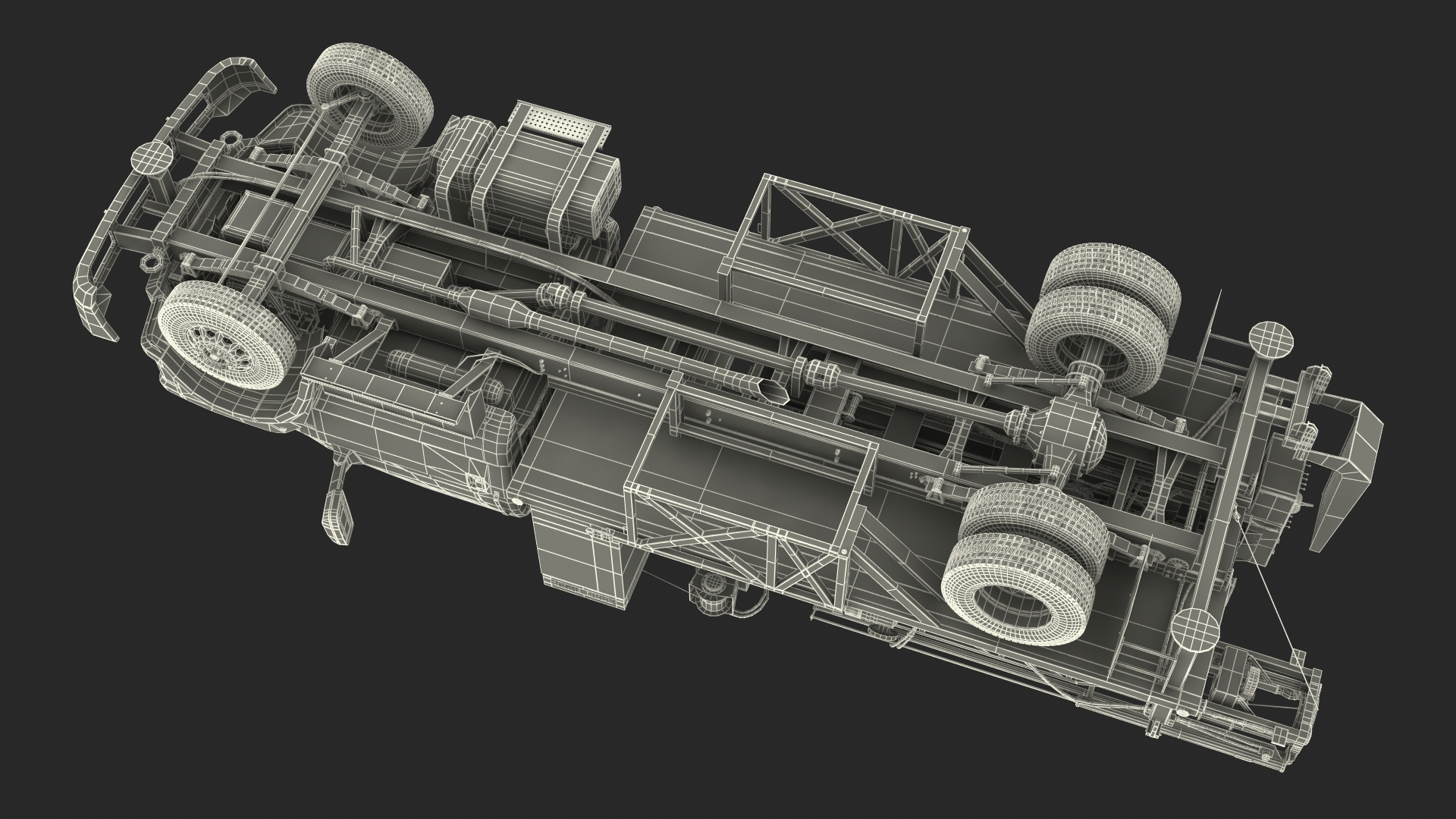 International Mechanical Mobile Drill Rig Truck Orange 3D model
