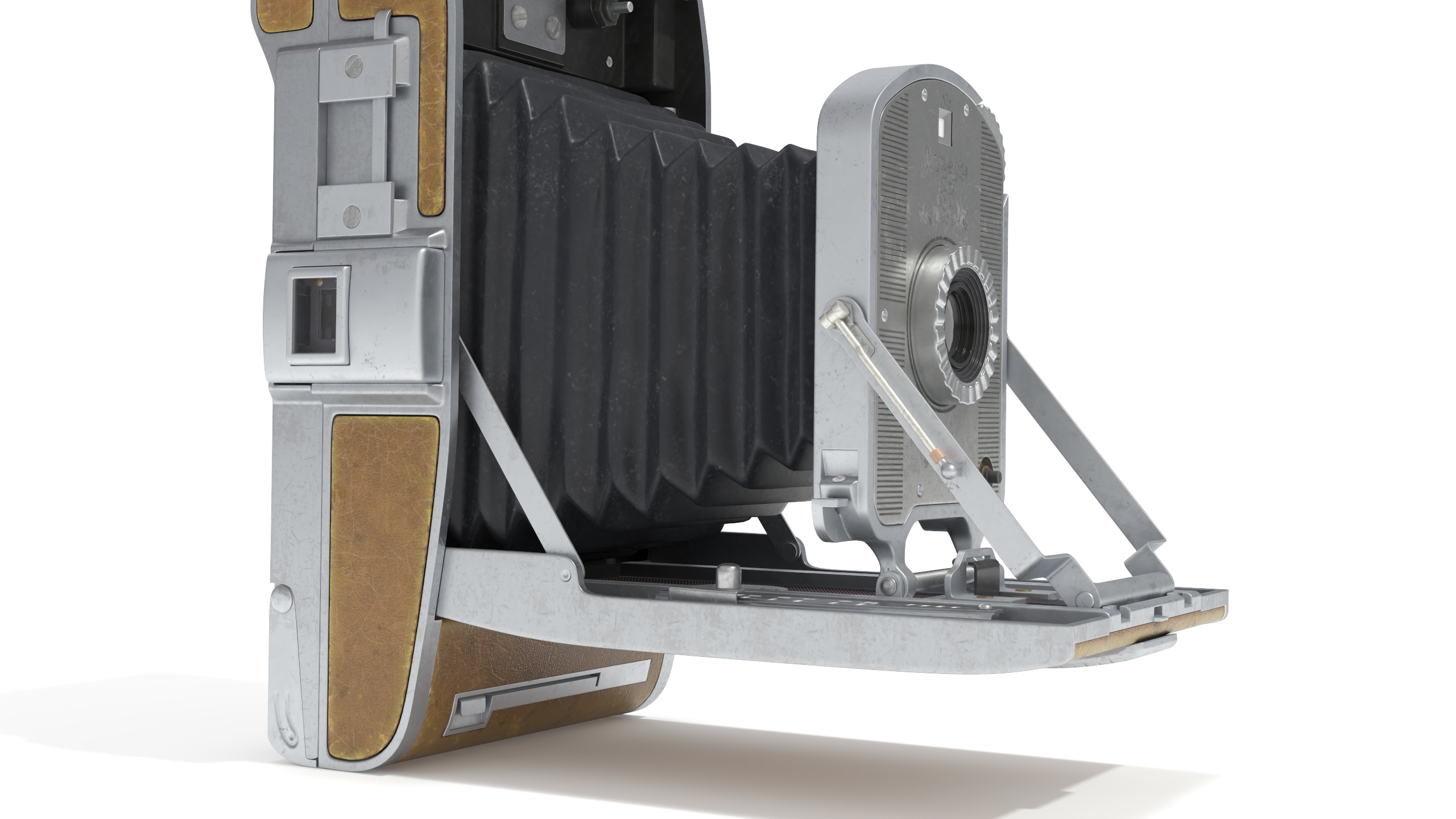 3D Old Vintage Folding Camera
