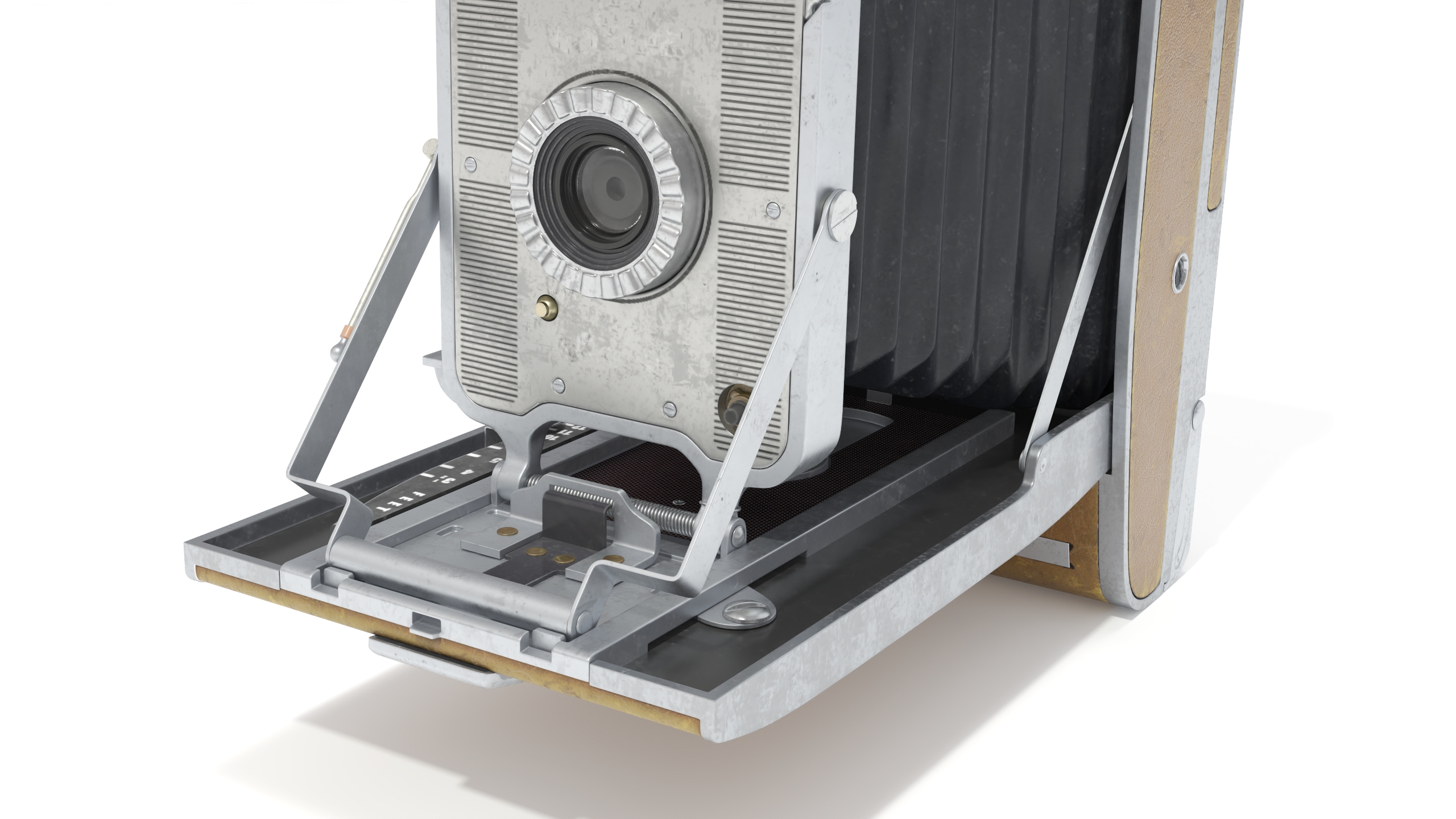 3D Old Vintage Folding Camera