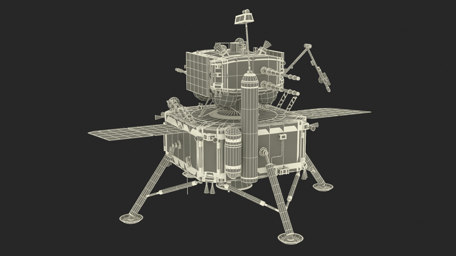 Model of the Change-5 Lunar Lander 3D model