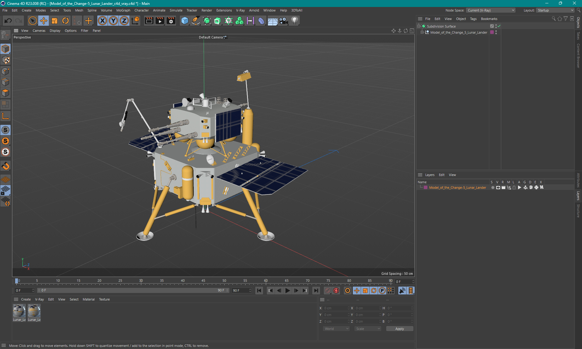Model of the Change-5 Lunar Lander 3D model
