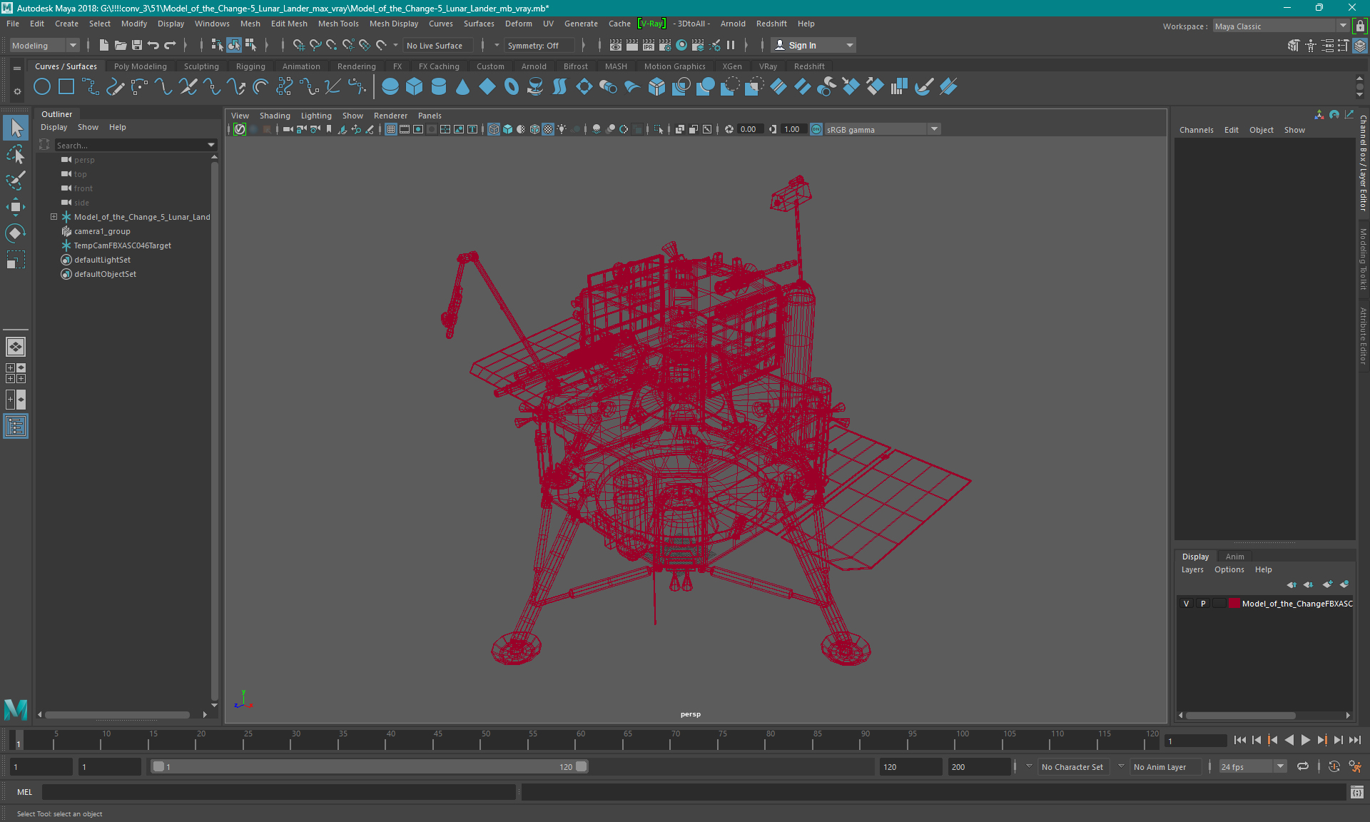 Model of the Change-5 Lunar Lander 3D model