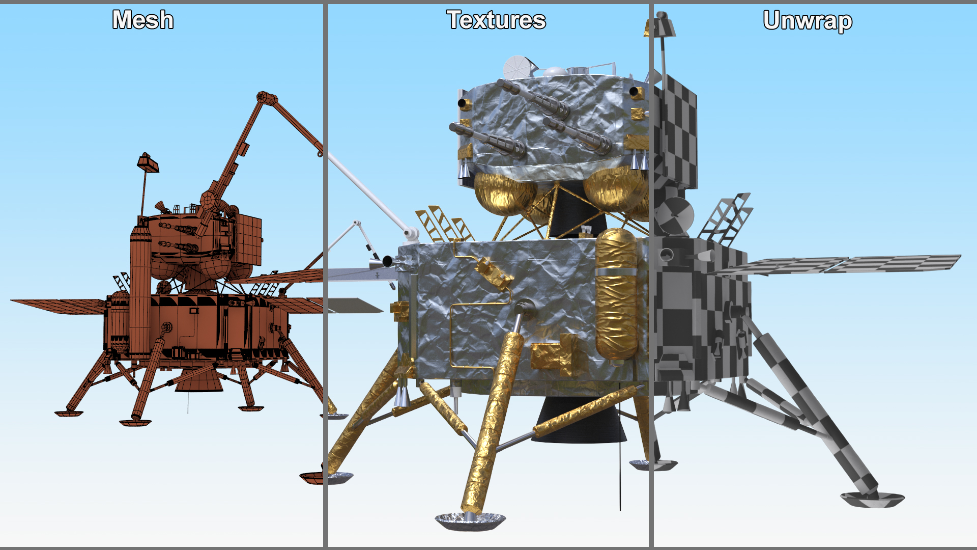 Model of the Change-5 Lunar Lander 3D model