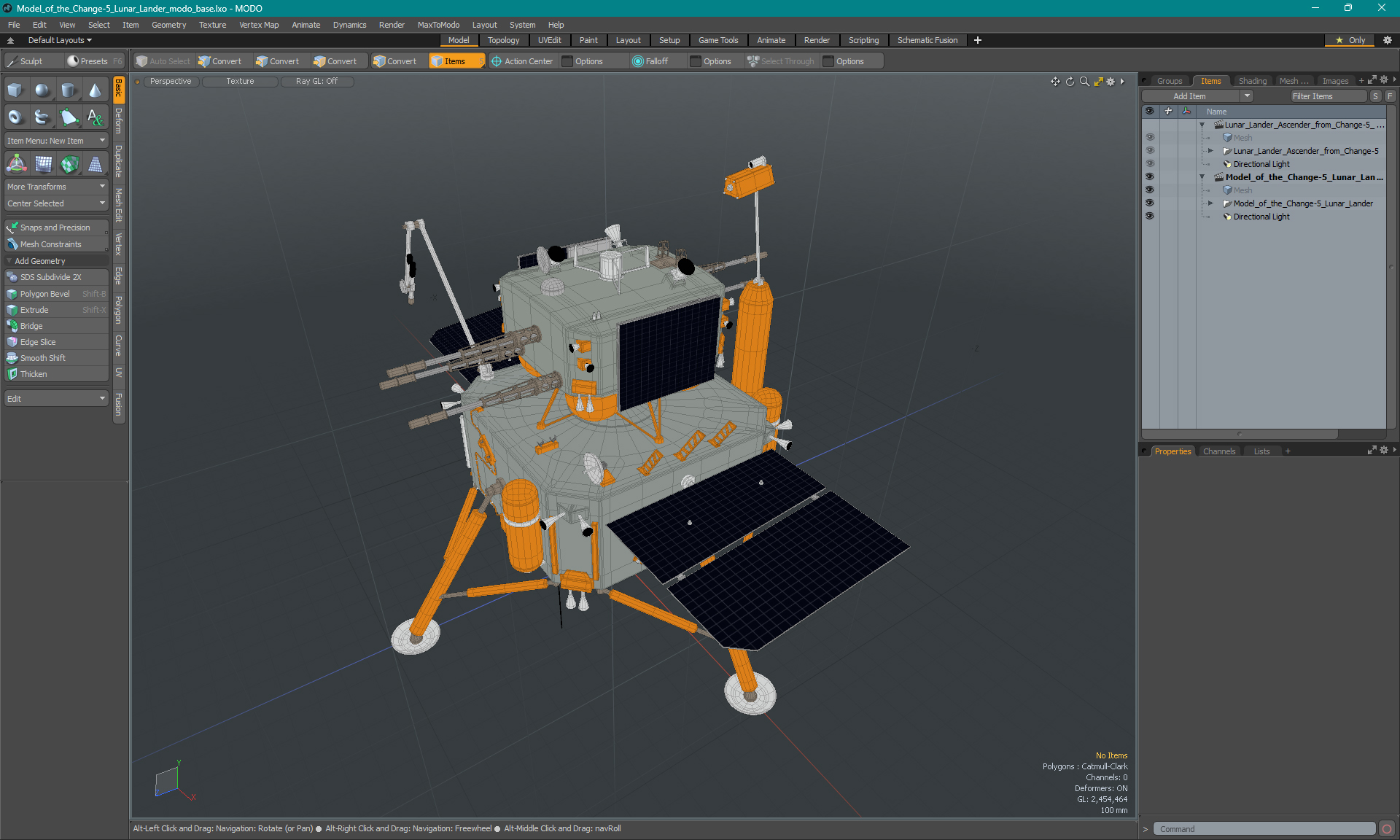 Model of the Change-5 Lunar Lander 3D model
