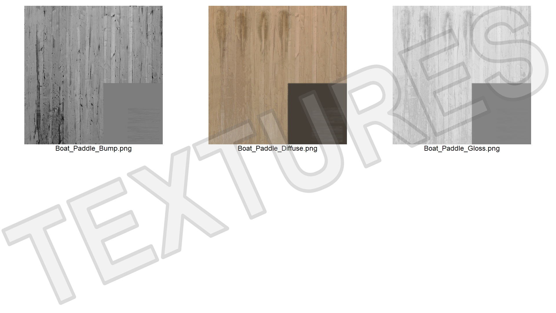 3D model Wooden Boat Oar
