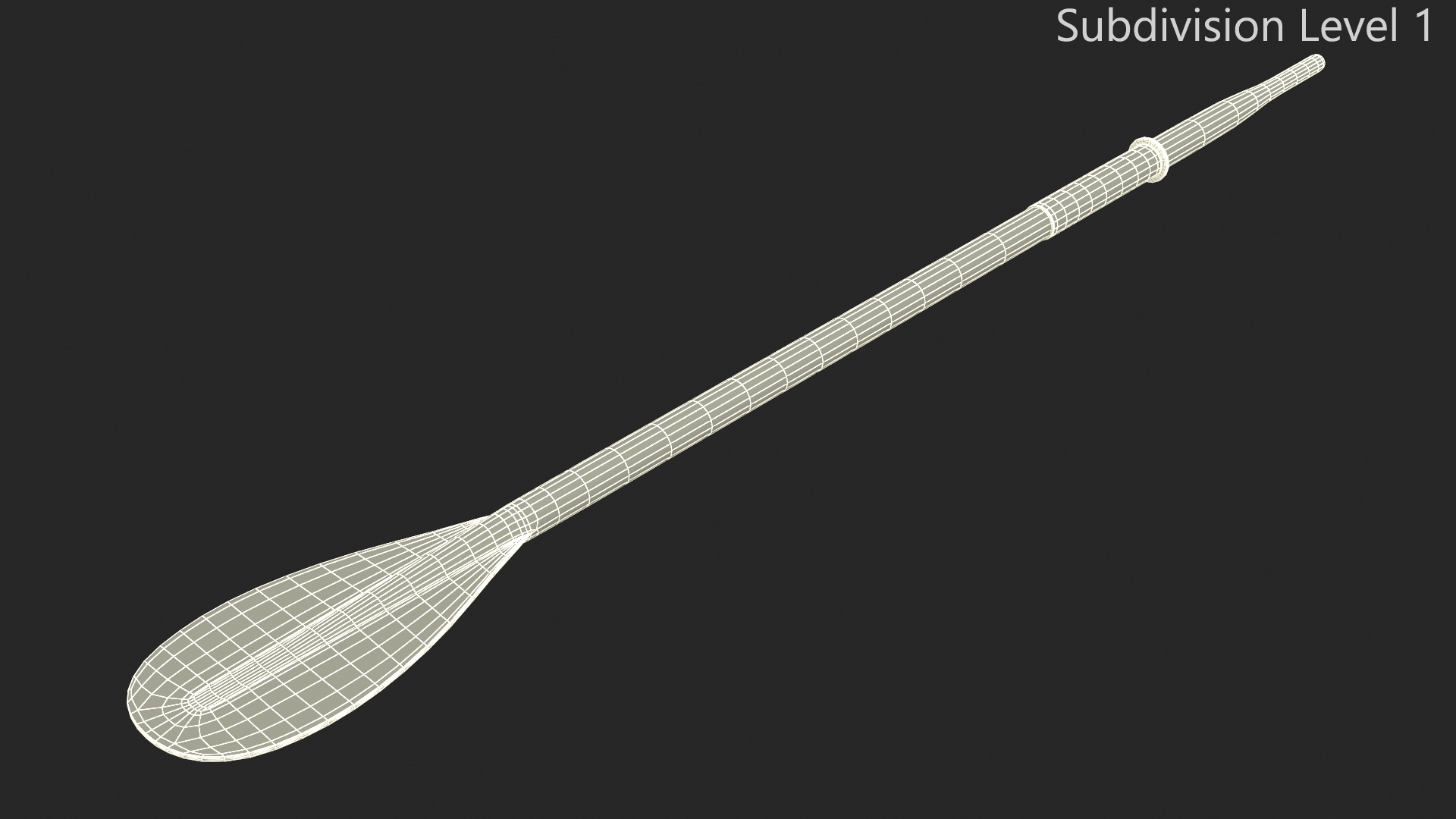 3D model Wooden Boat Oar
