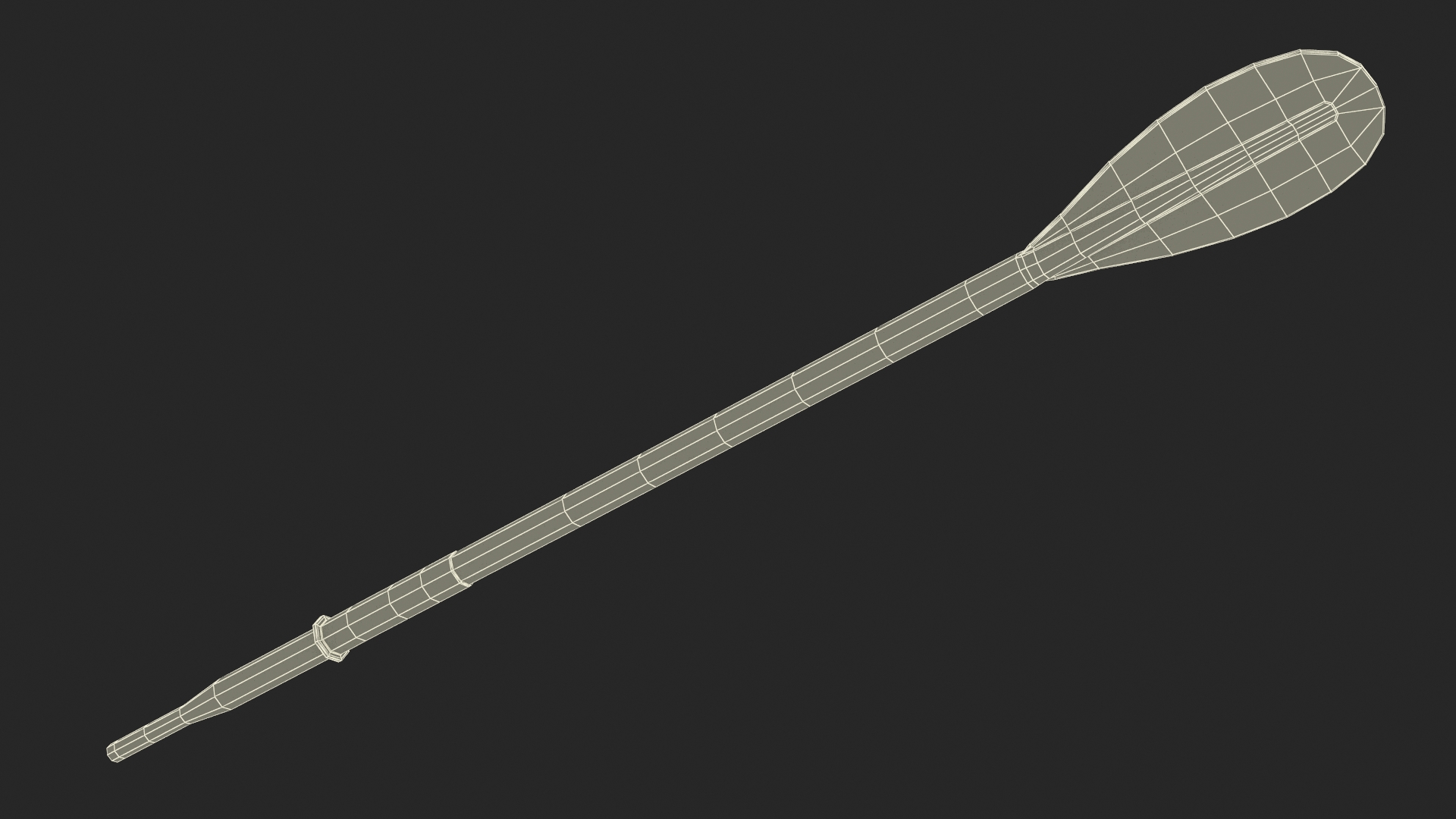3D model Wooden Boat Oar
