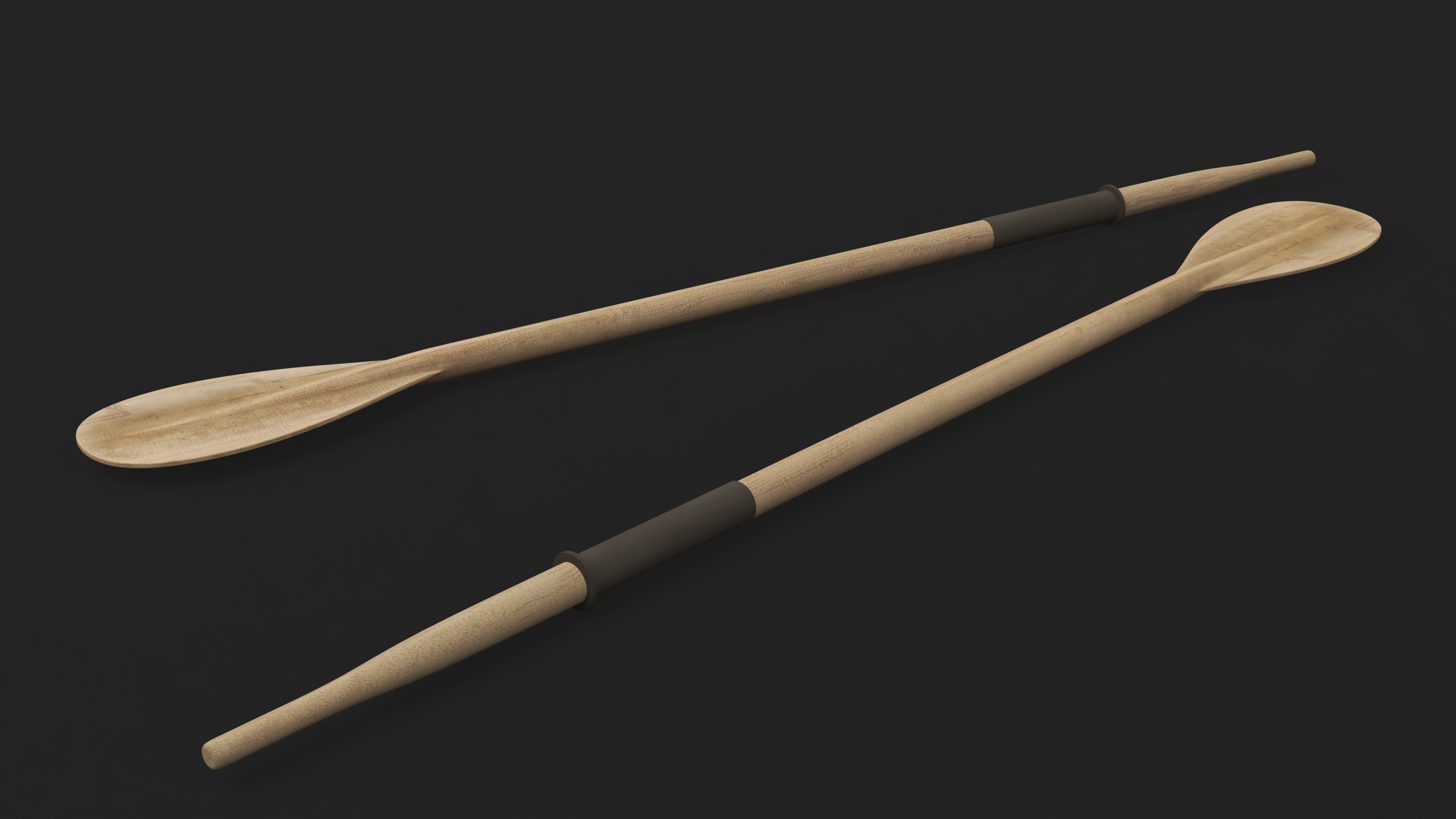 3D model Wooden Boat Oar