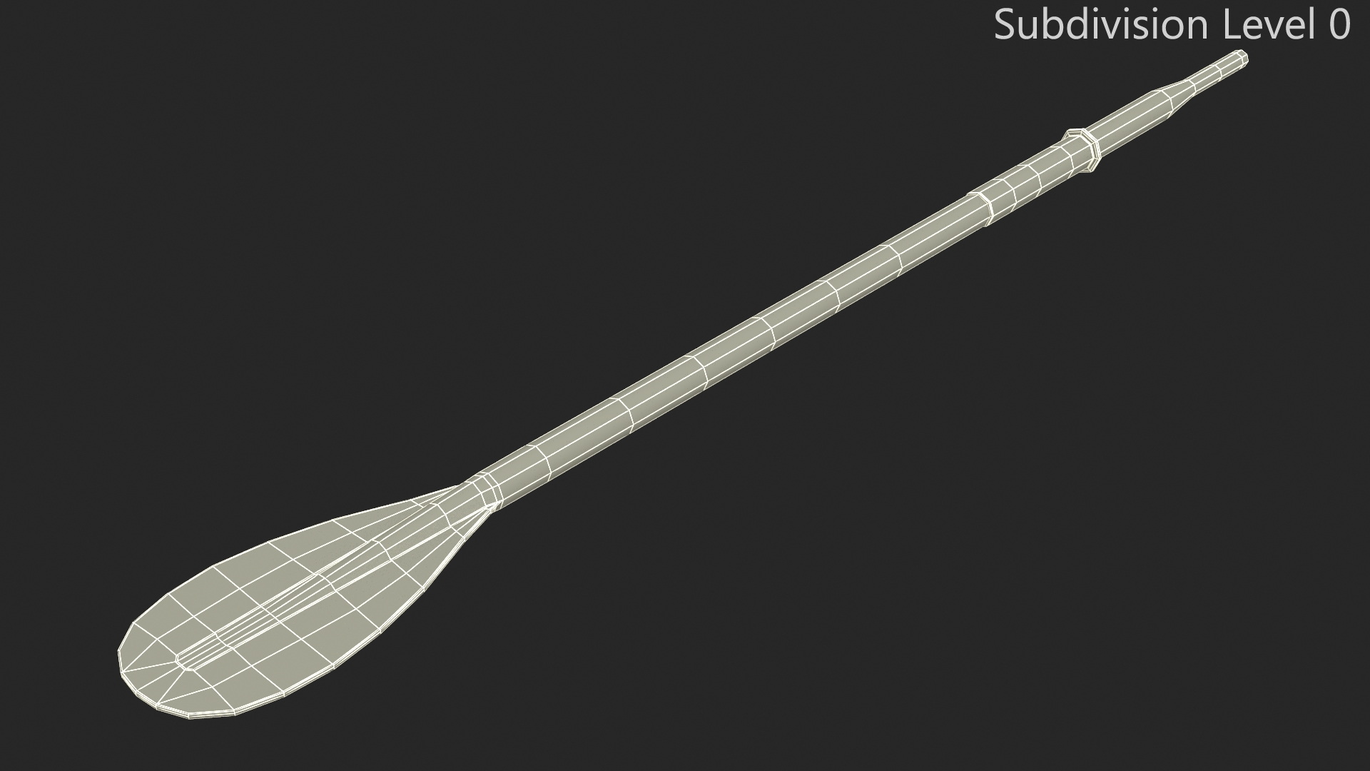 3D model Wooden Boat Oar