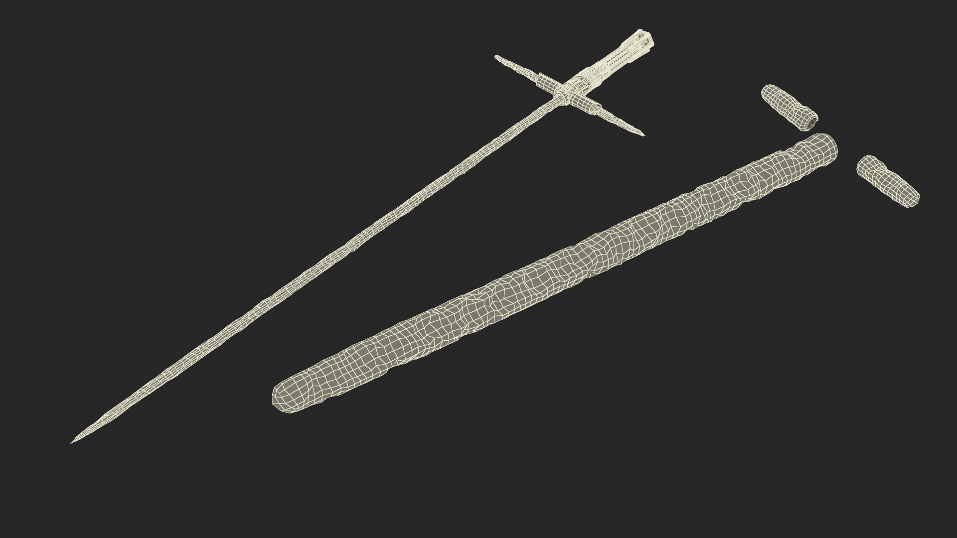 3D model Kylo Ren Crossguard Lightsaber
