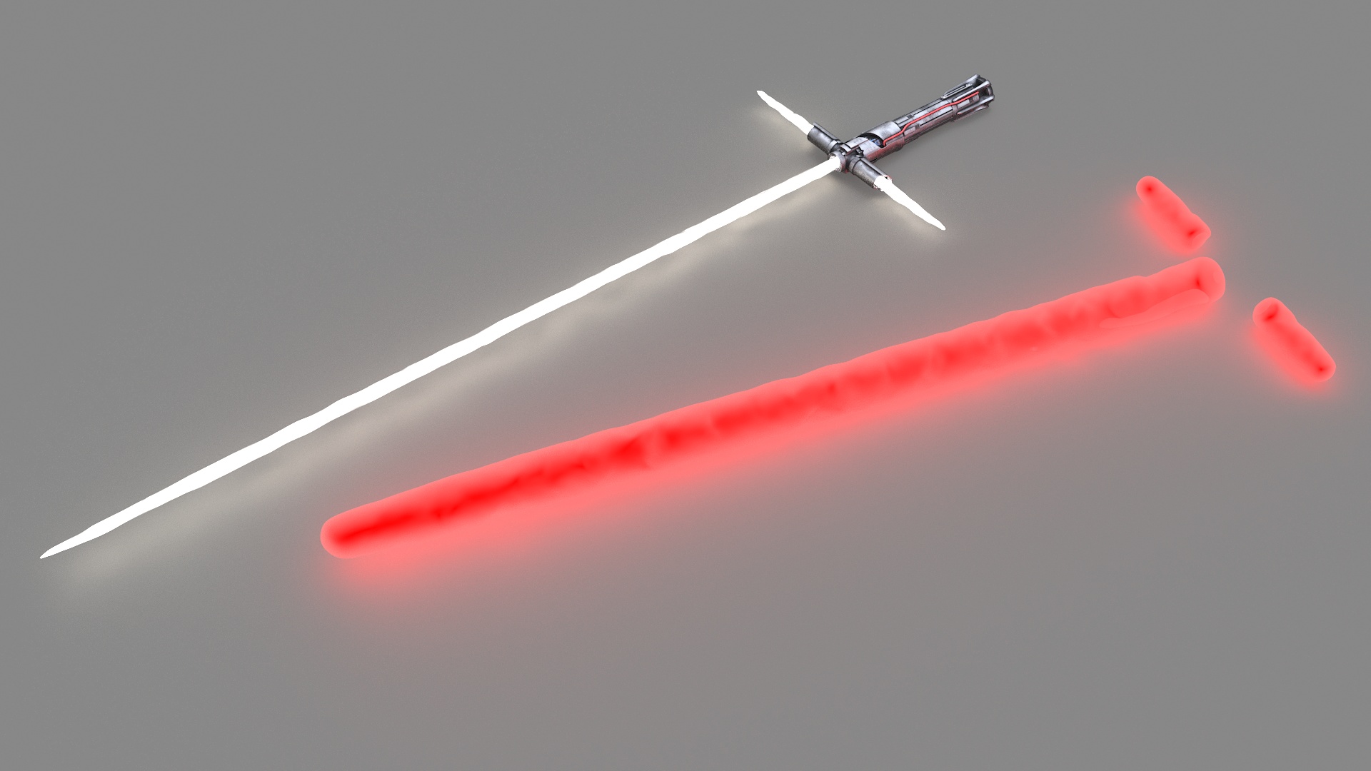 3D model Kylo Ren Crossguard Lightsaber