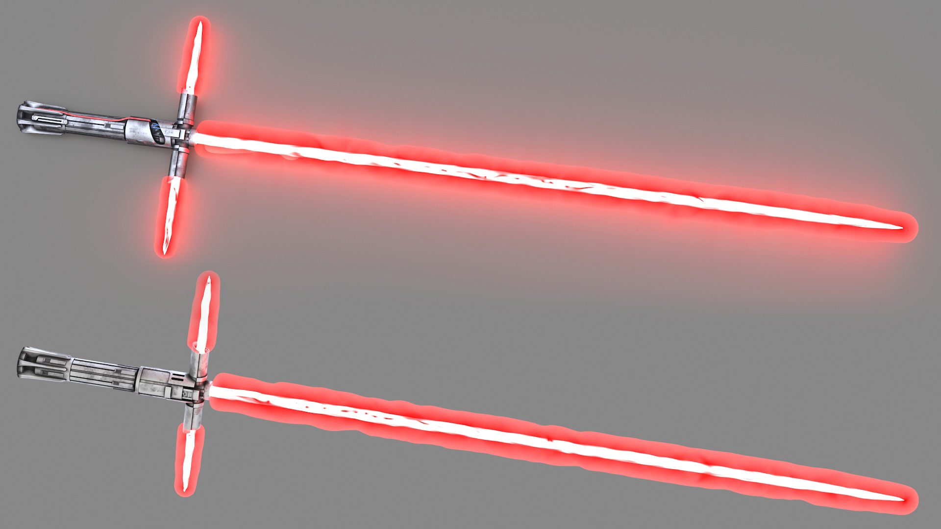 3D model Kylo Ren Crossguard Lightsaber