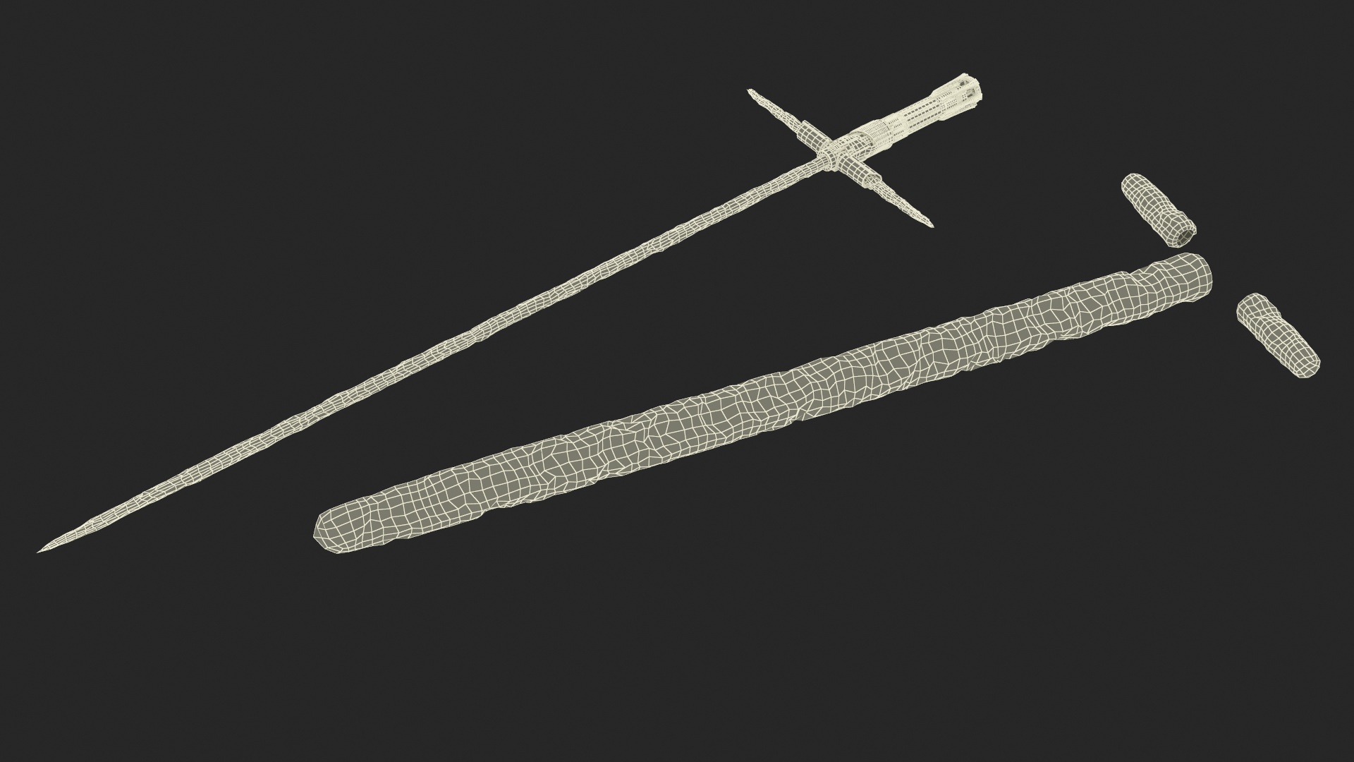 3D model Kylo Ren Crossguard Lightsaber