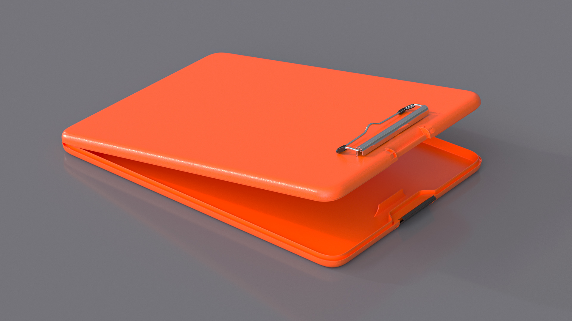 3D model Open Storage Clipboard Orange Empty