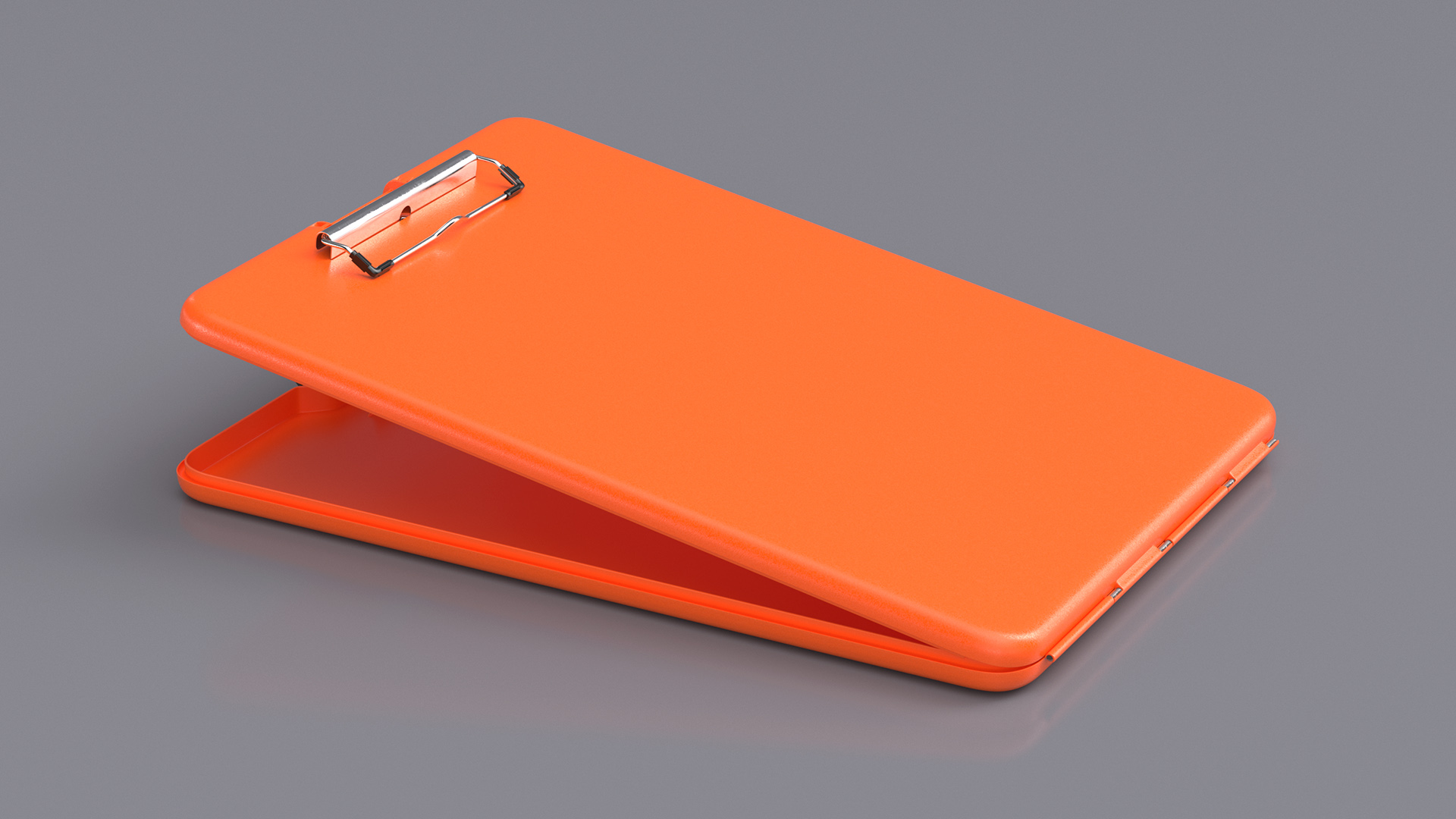 3D model Open Storage Clipboard Orange Empty