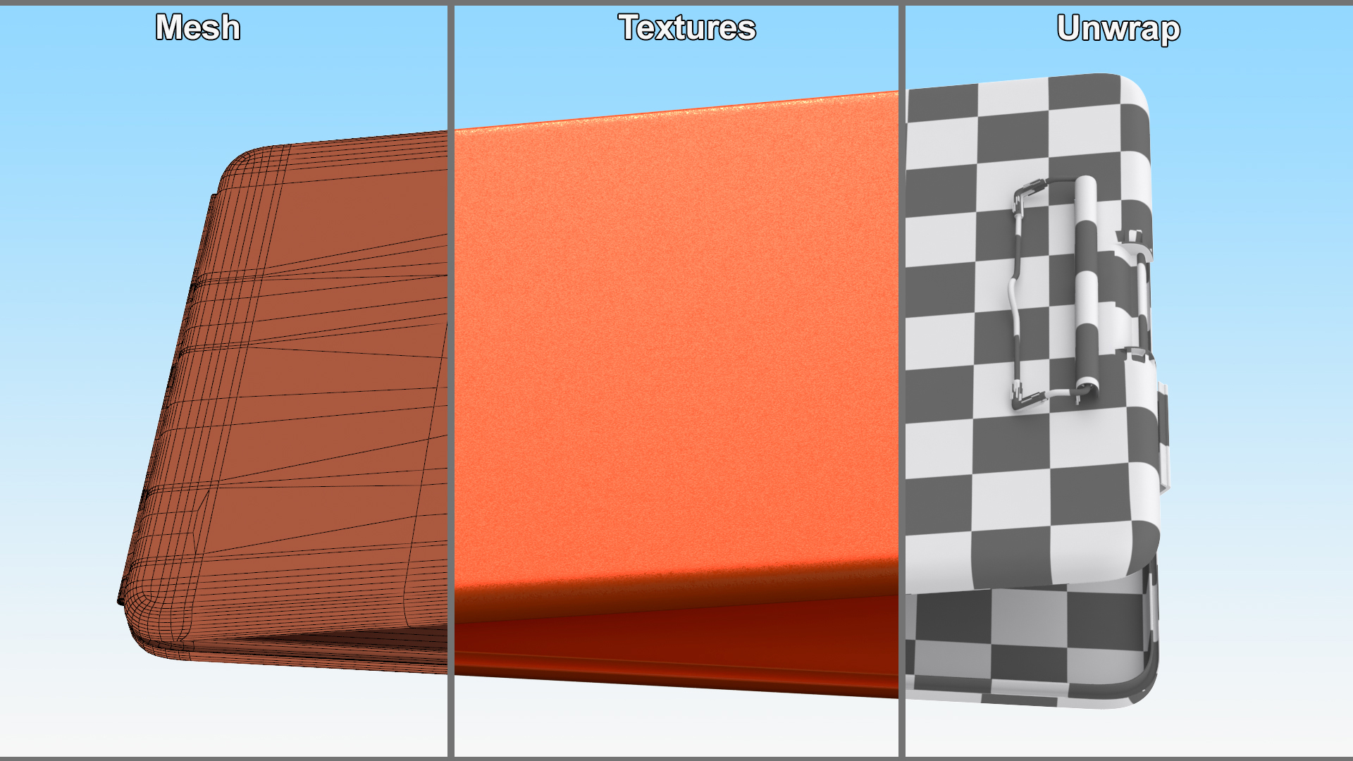 3D model Open Storage Clipboard Orange Empty