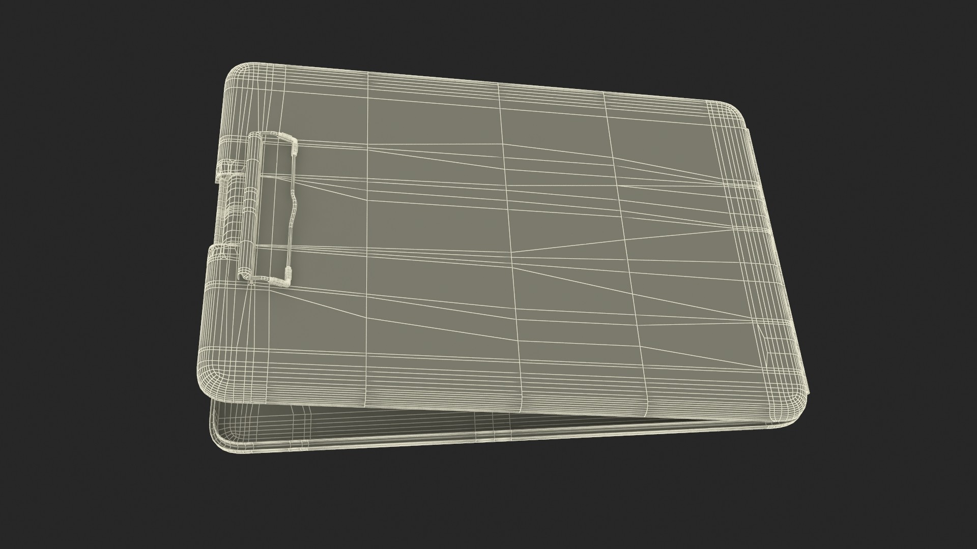 3D model Open Storage Clipboard Orange Empty