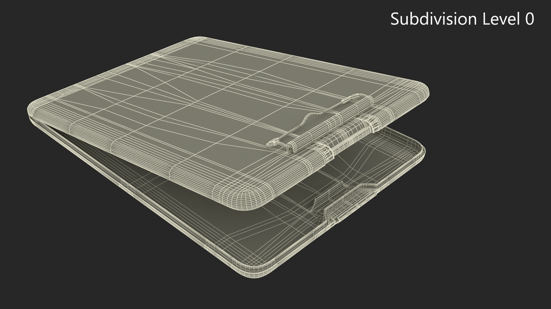 3D model Open Storage Clipboard Orange Empty