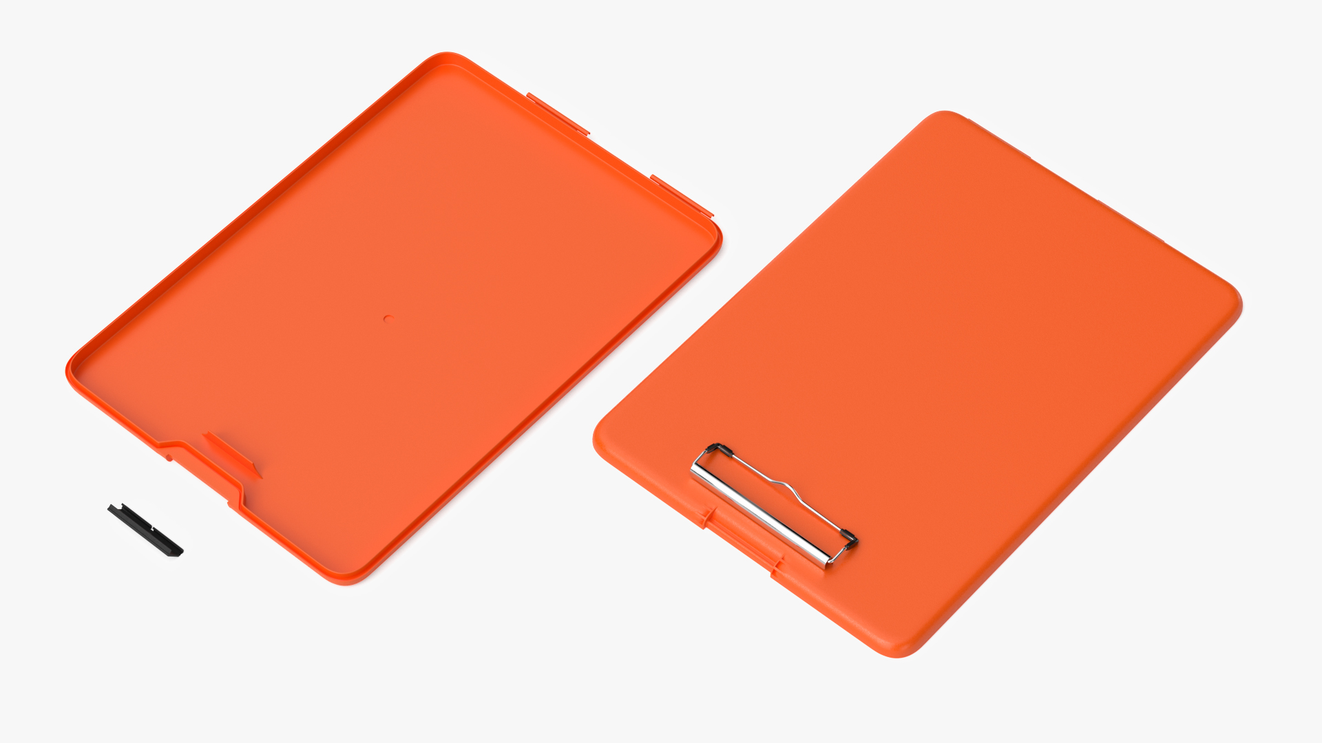 3D model Open Storage Clipboard Orange Empty