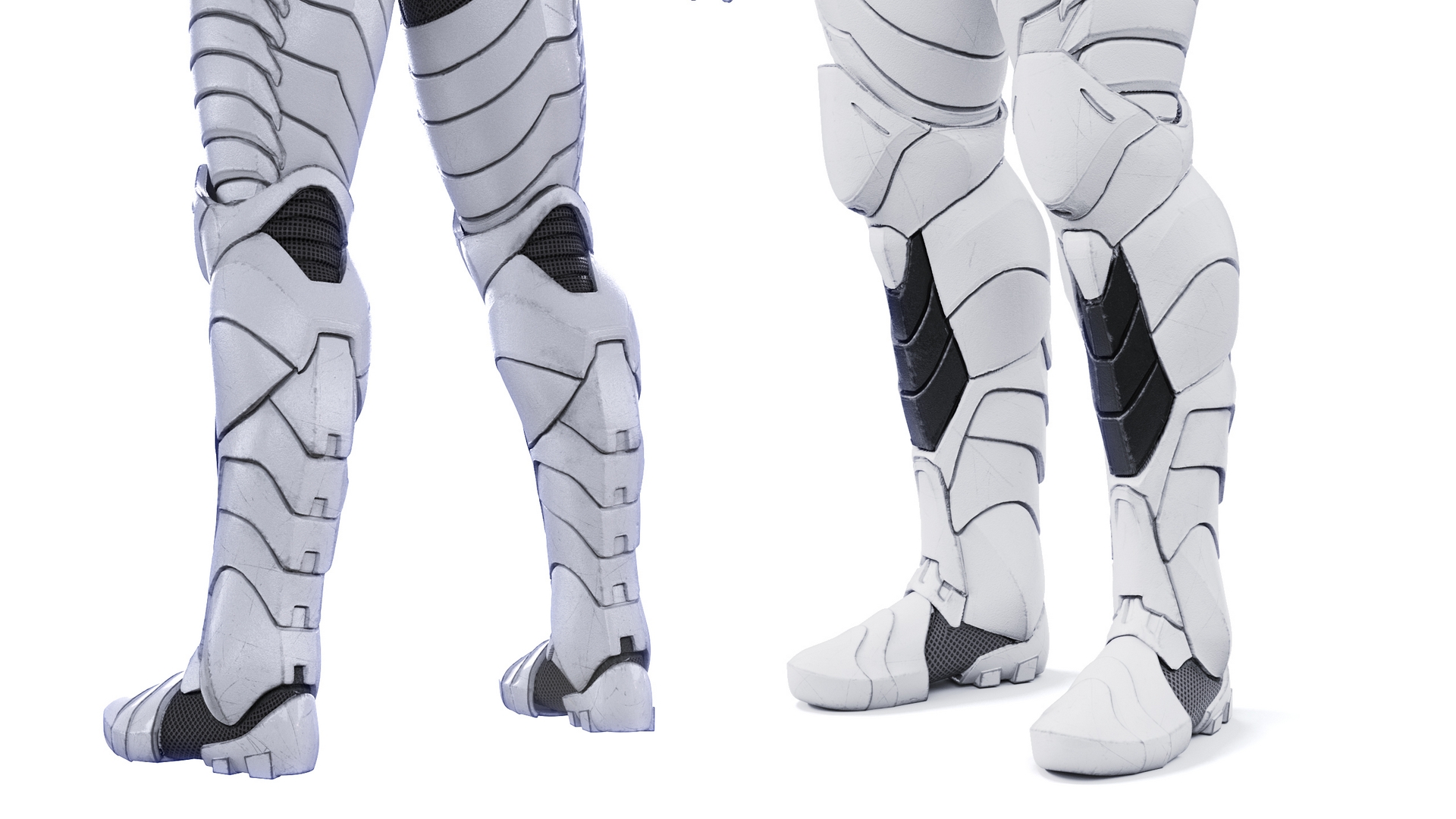 Futuristic Soldier in White Suit 3D