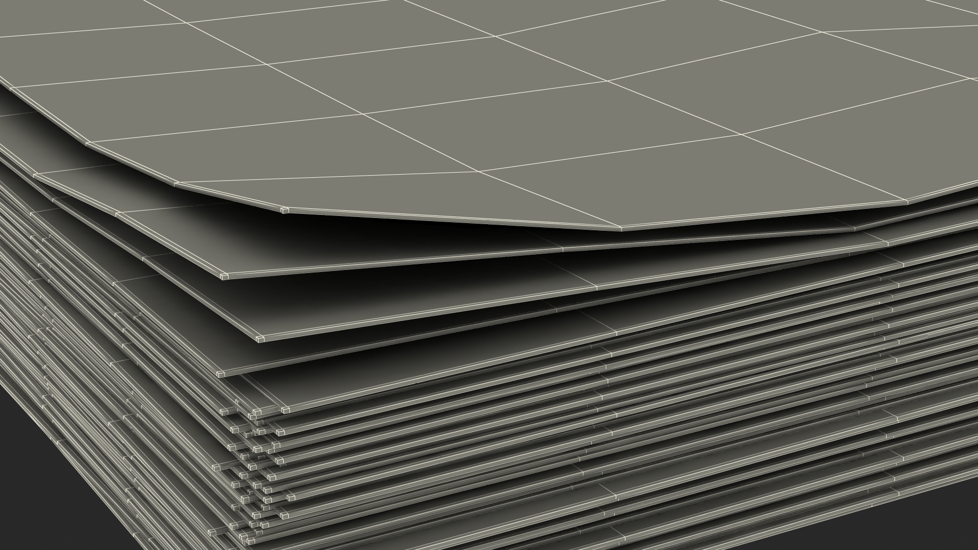 3D Stack of North Korea 500 Won model