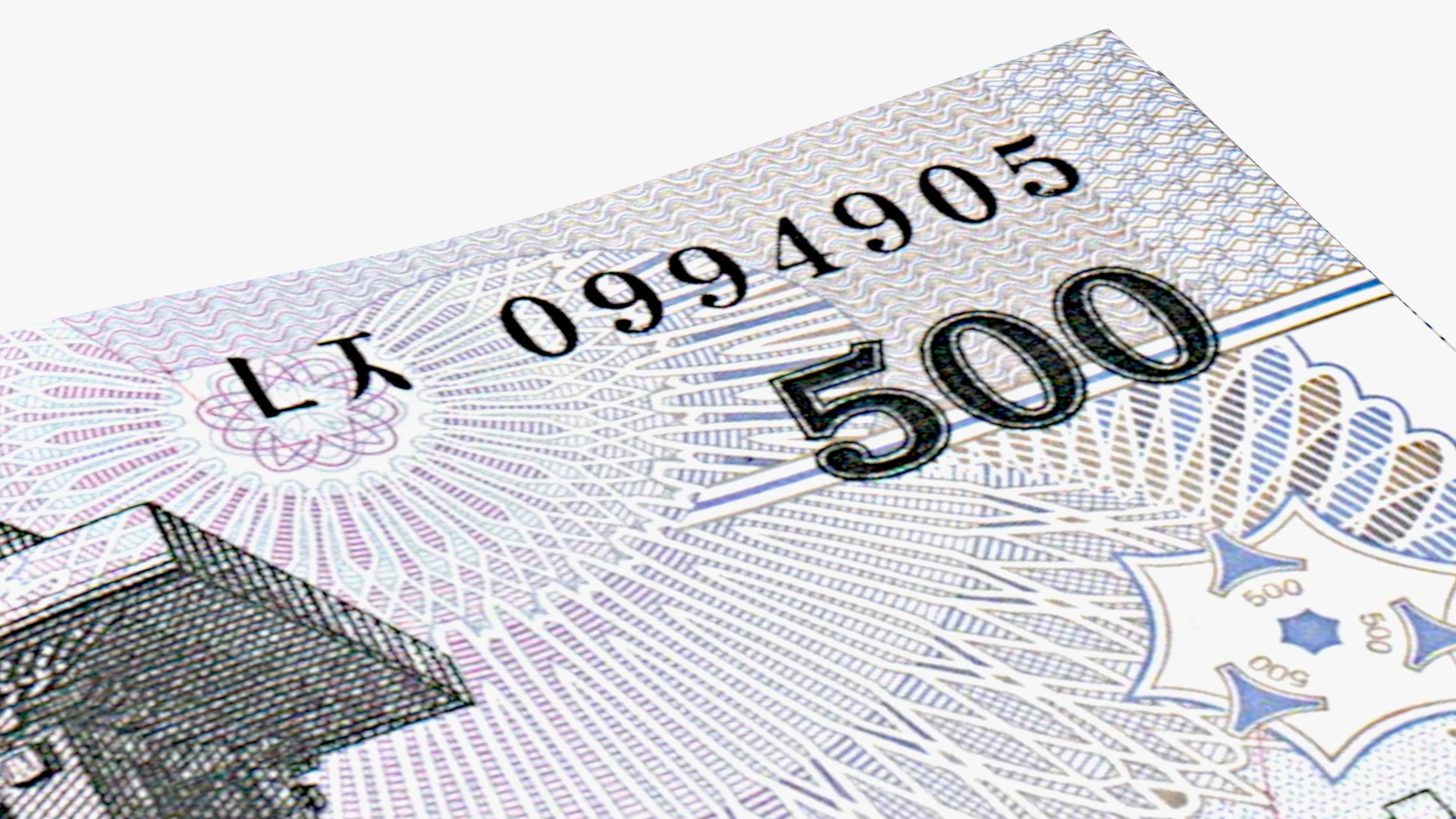 3D Stack of North Korea 500 Won model