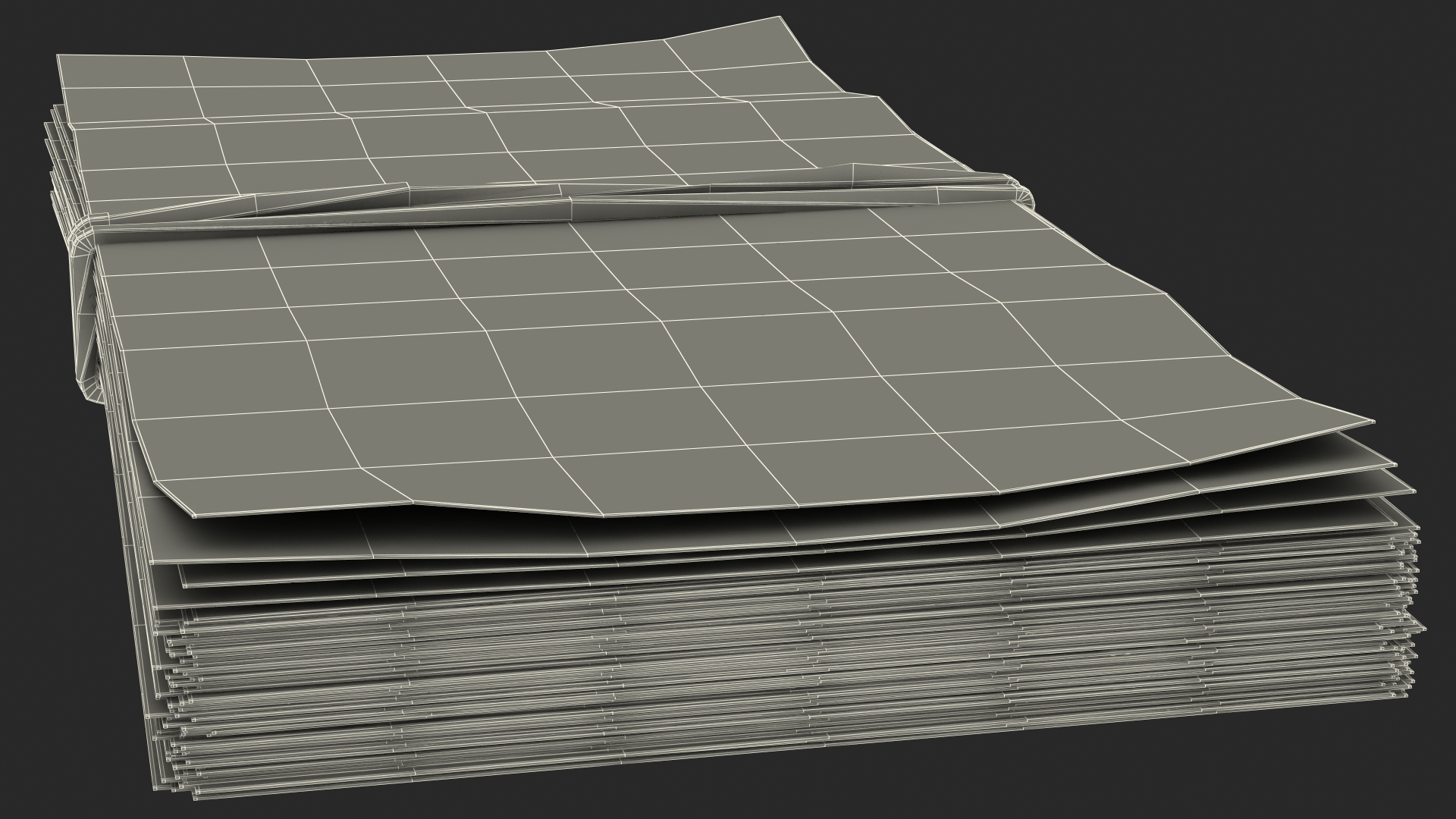 3D Stack of North Korea 500 Won model