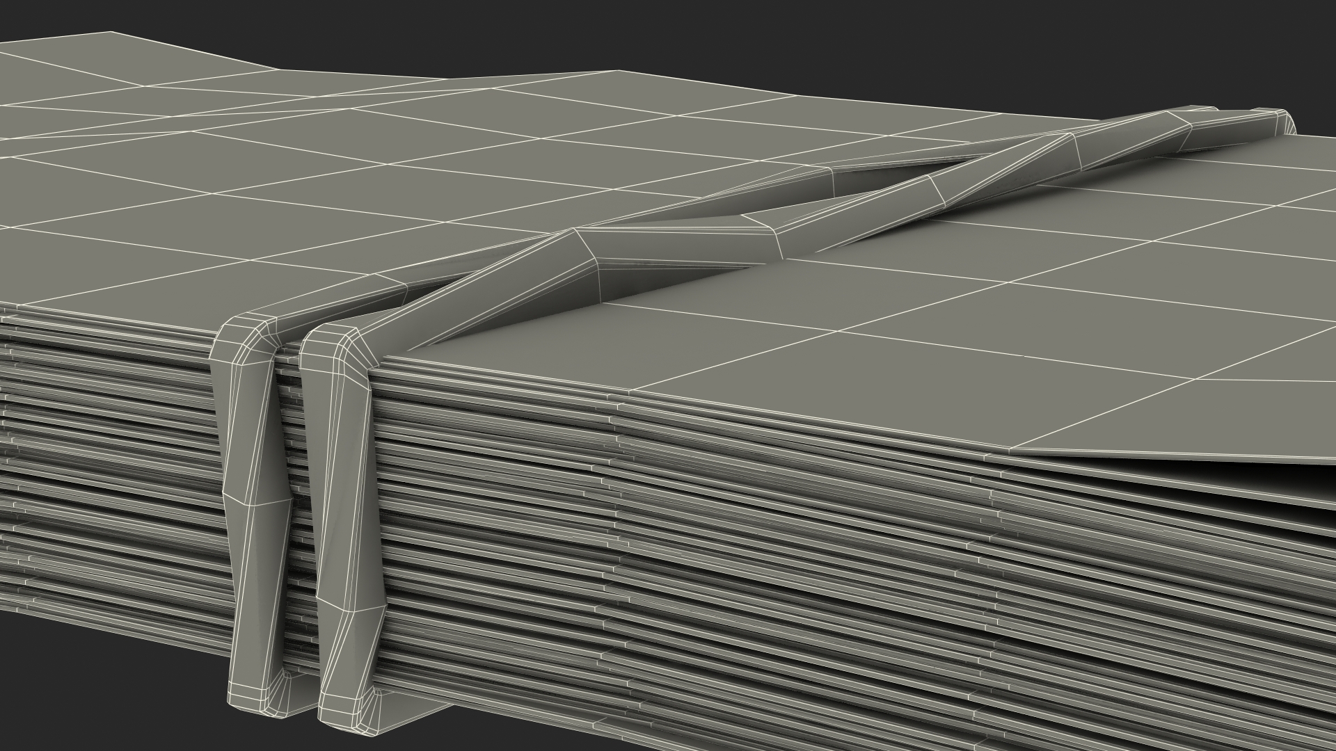 3D Stack of North Korea 500 Won model