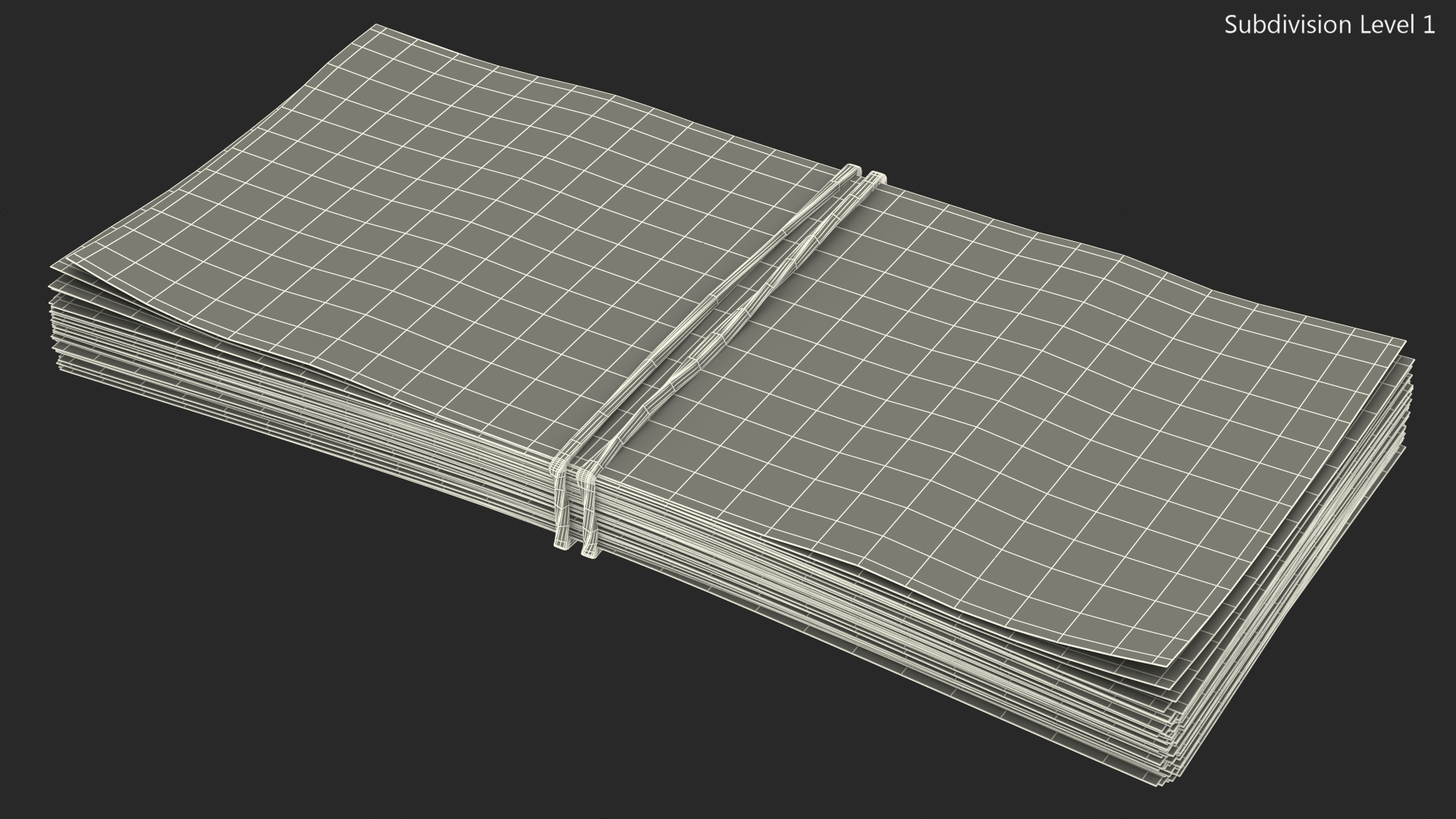 3D Stack of North Korea 500 Won model