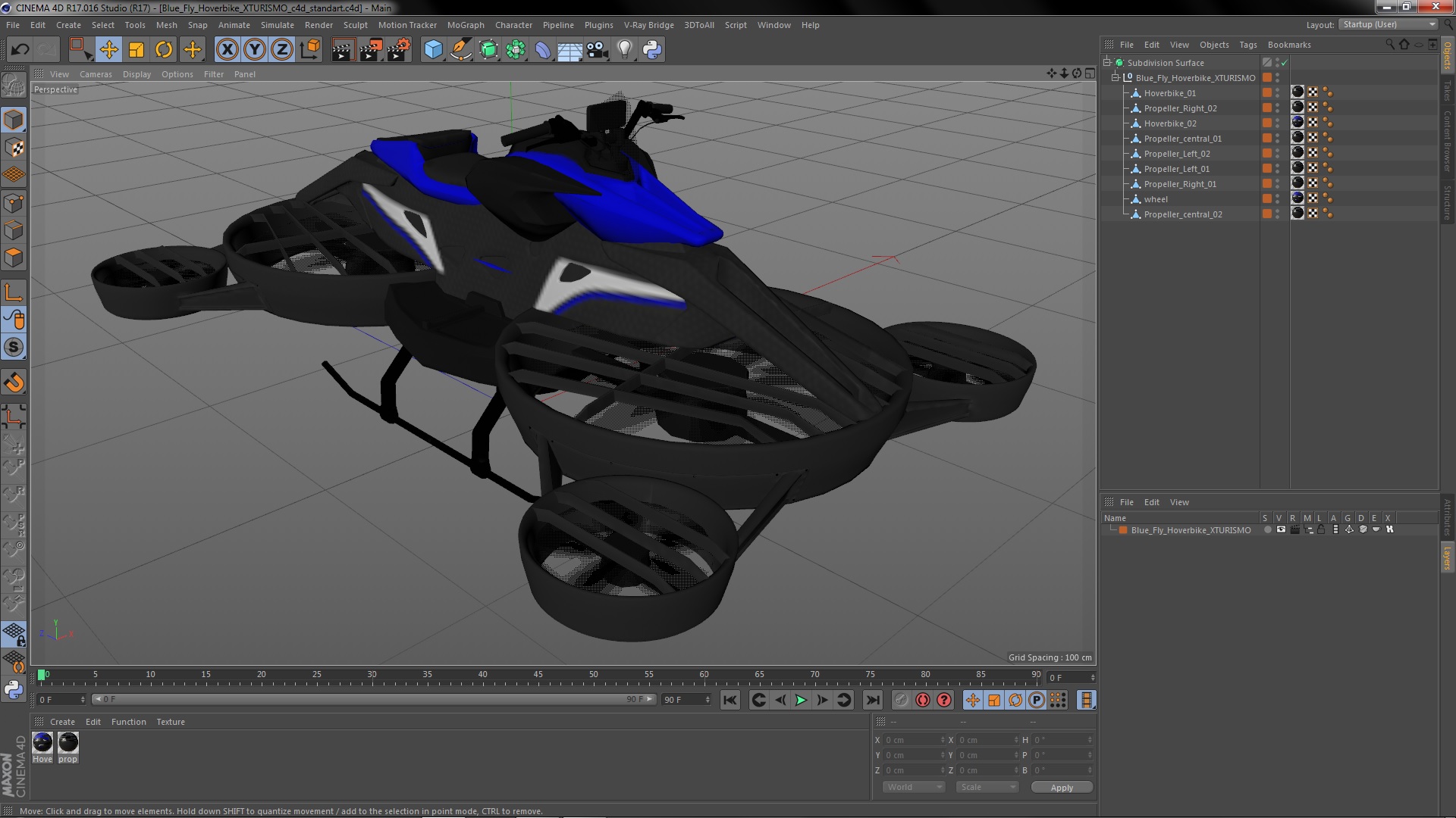 Blue Fly Hoverbike XTURISMO 3D