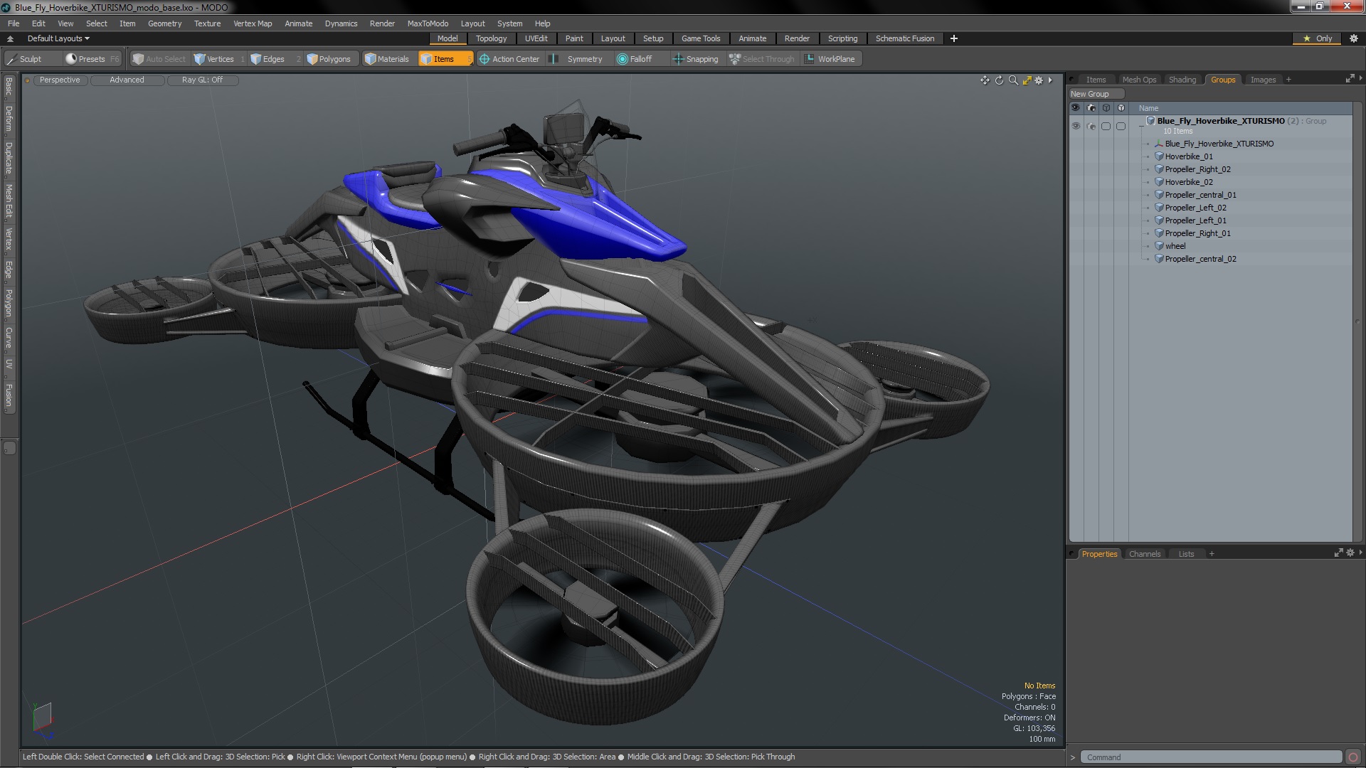 Blue Fly Hoverbike XTURISMO 3D