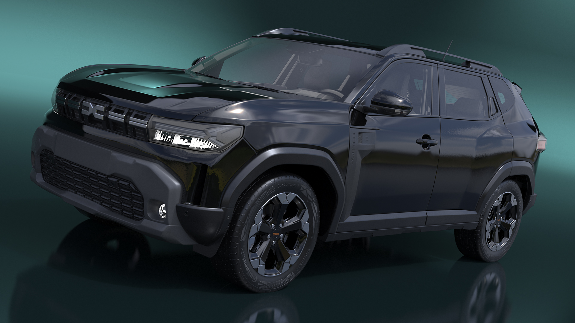 Dacia Duster 2024 Crossover Simplified Black 3D model