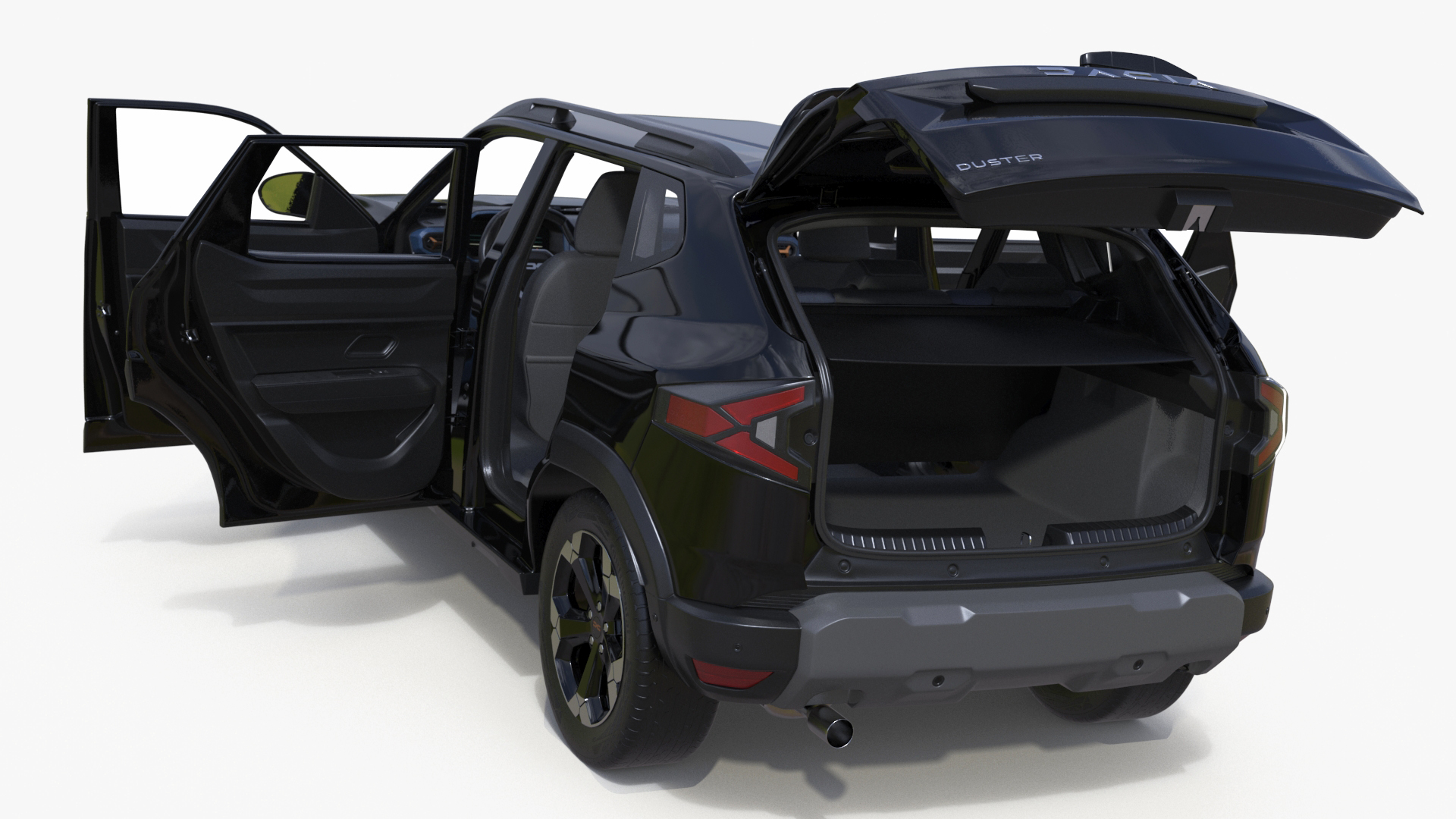 Dacia Duster 2024 Crossover Simplified Black 3D model