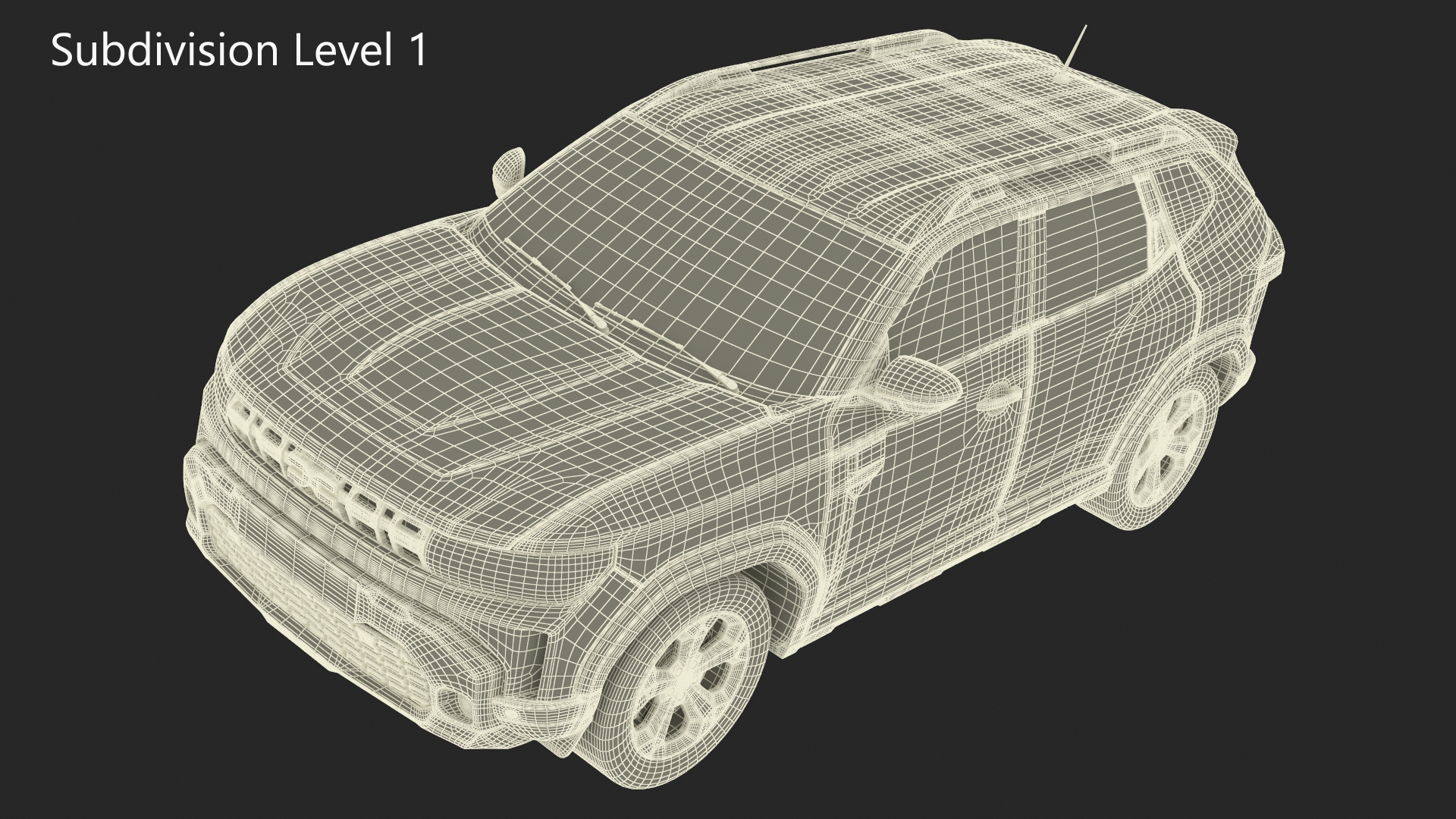 Dacia Duster 2024 Crossover Simplified Black 3D model
