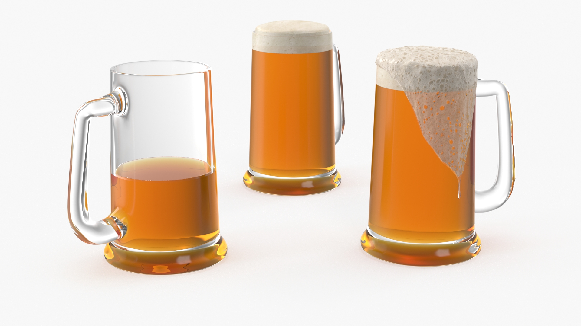 3D Portable Folding Table and Chairs Set with Beer Mugs and Kegs