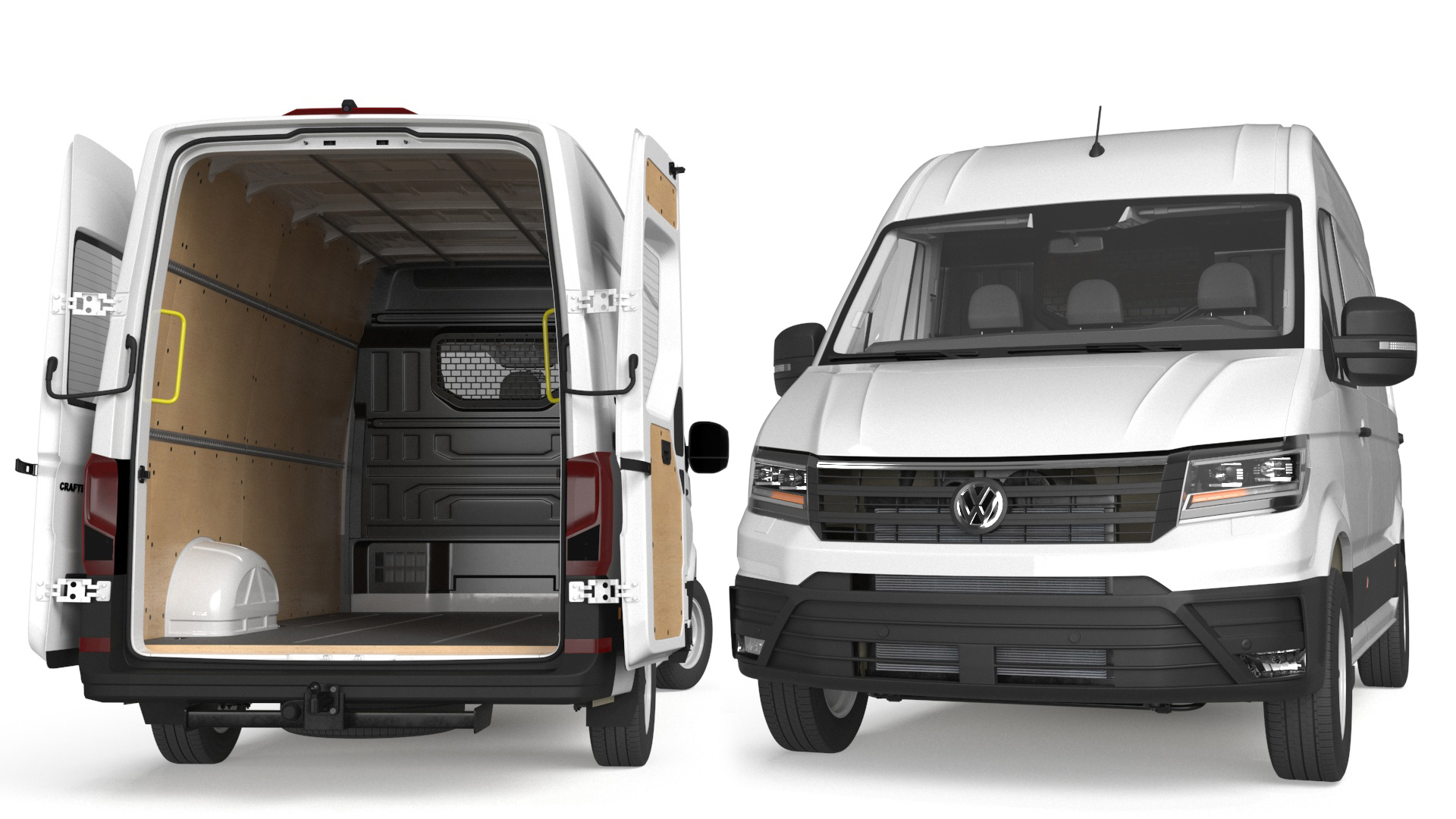 Volkswagen Crafter Van 2024 White Color 3D model