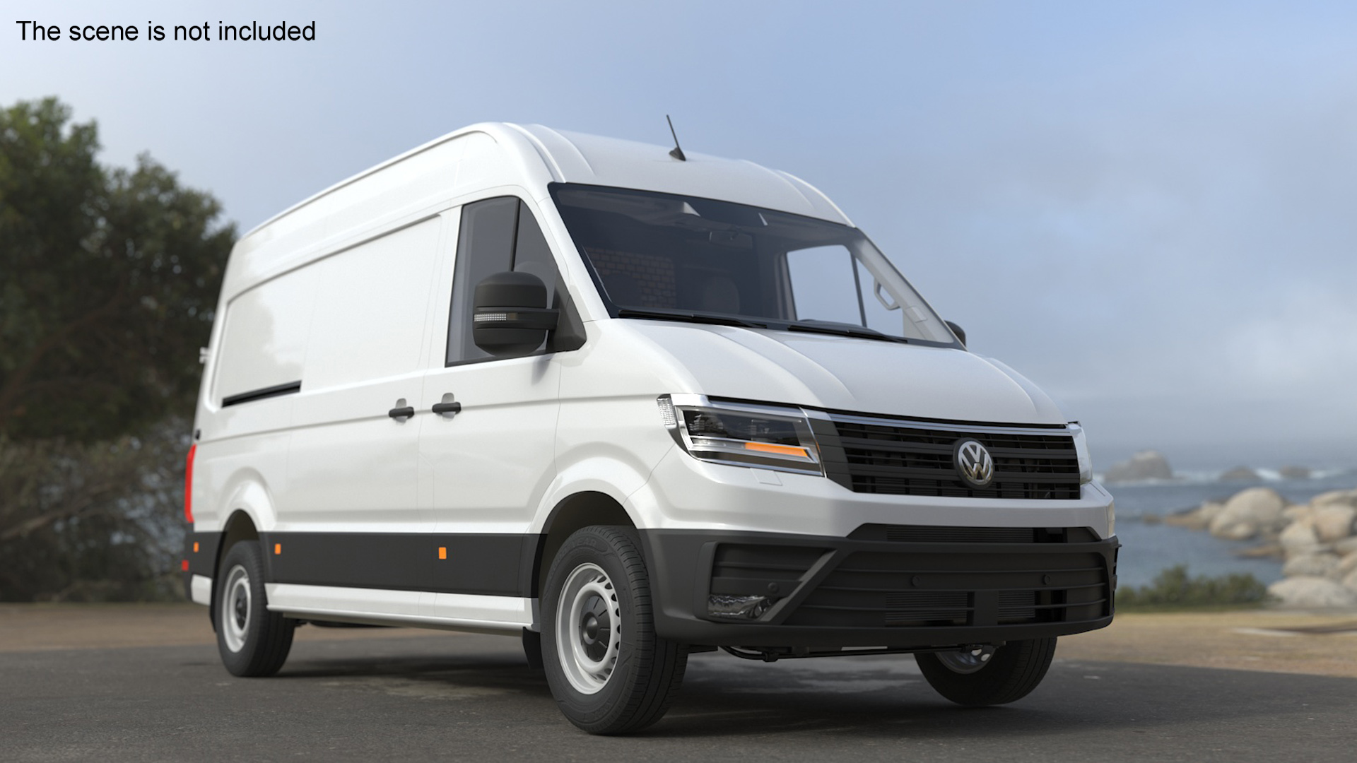 Volkswagen Crafter Van 2024 White Color 3D model