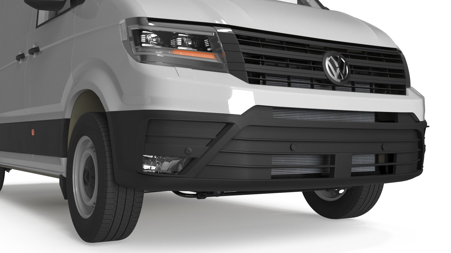 Volkswagen Crafter Van 2024 White Color 3D model